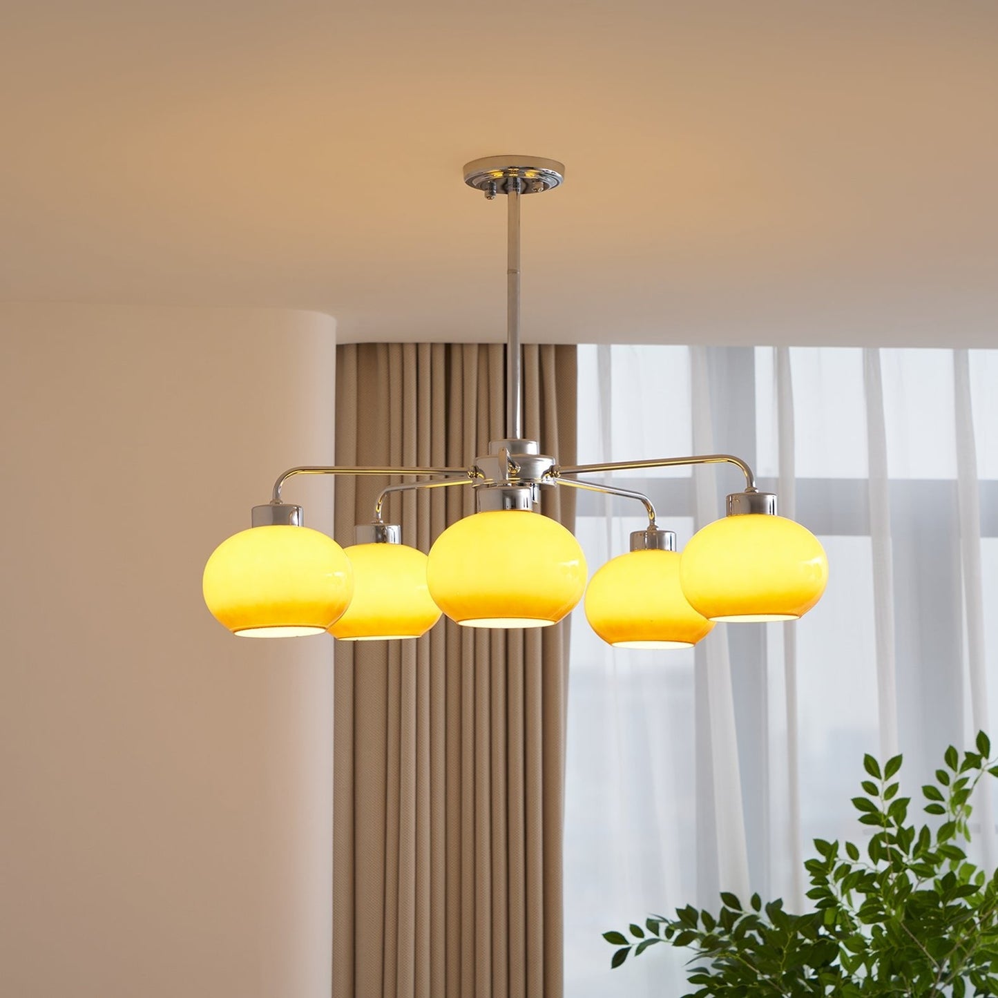 Oval Persimmon Chandelier - YIOSI