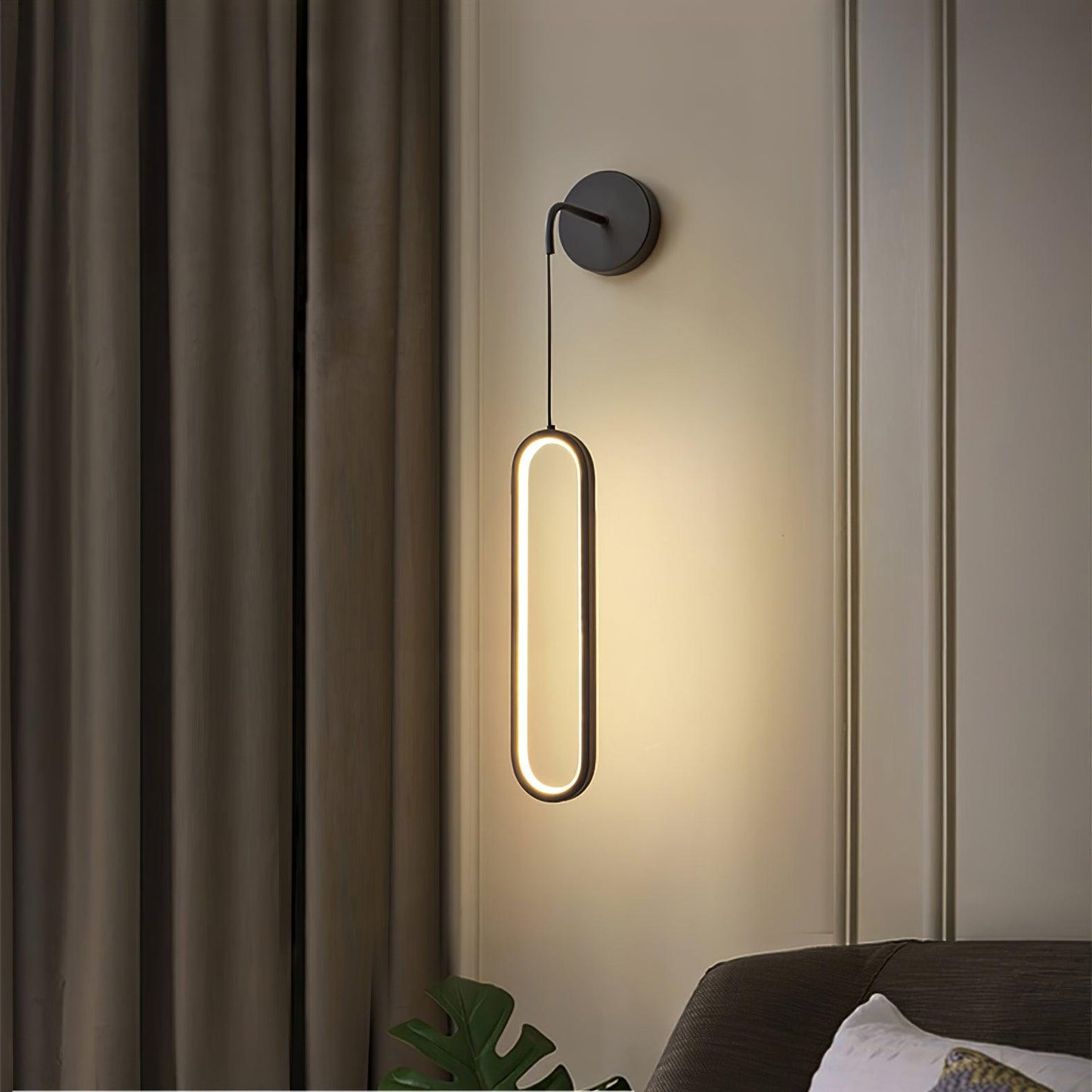 Oval LED Brass Wall Lamp - YIOSI