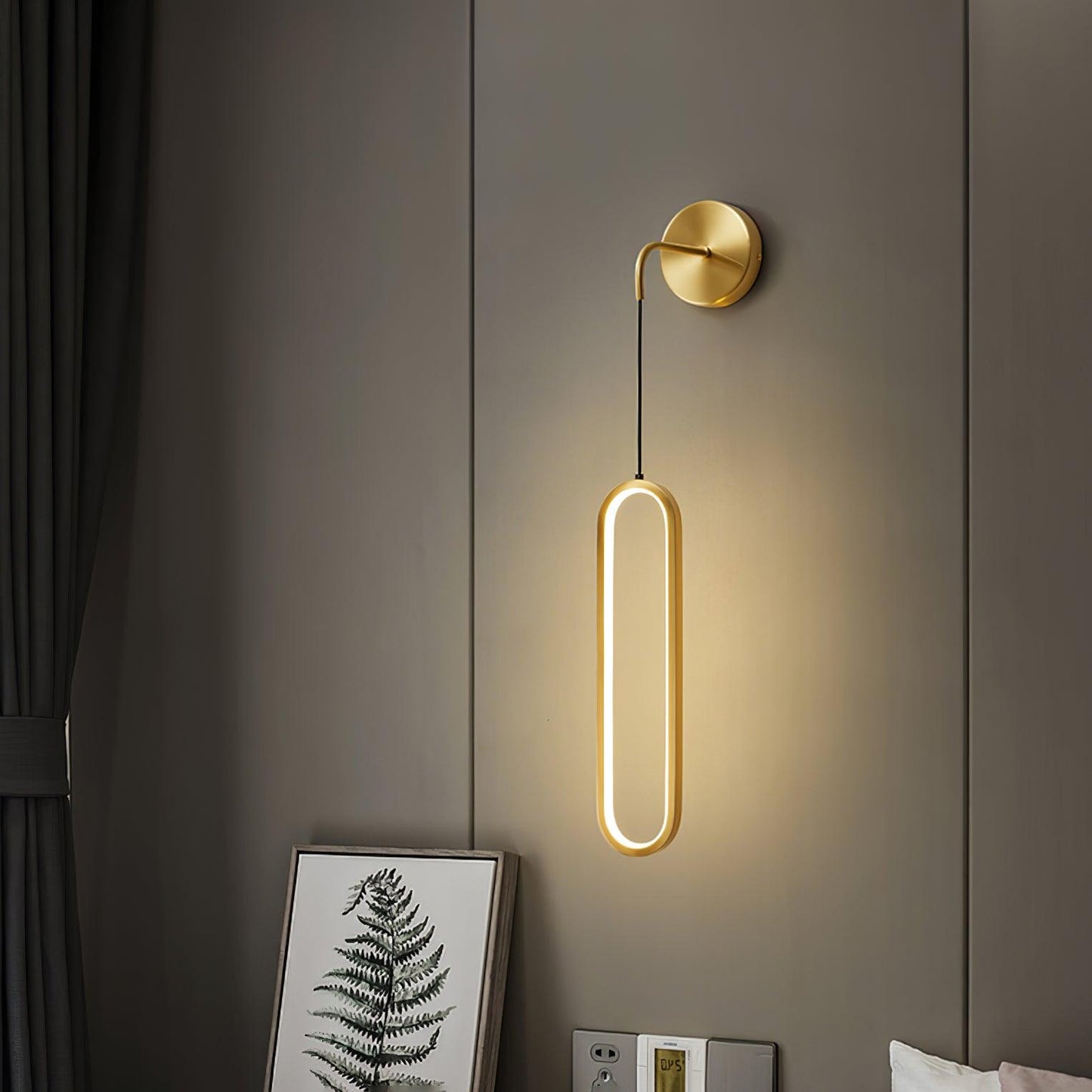 Oval LED Brass Wall Lamp - YIOSI