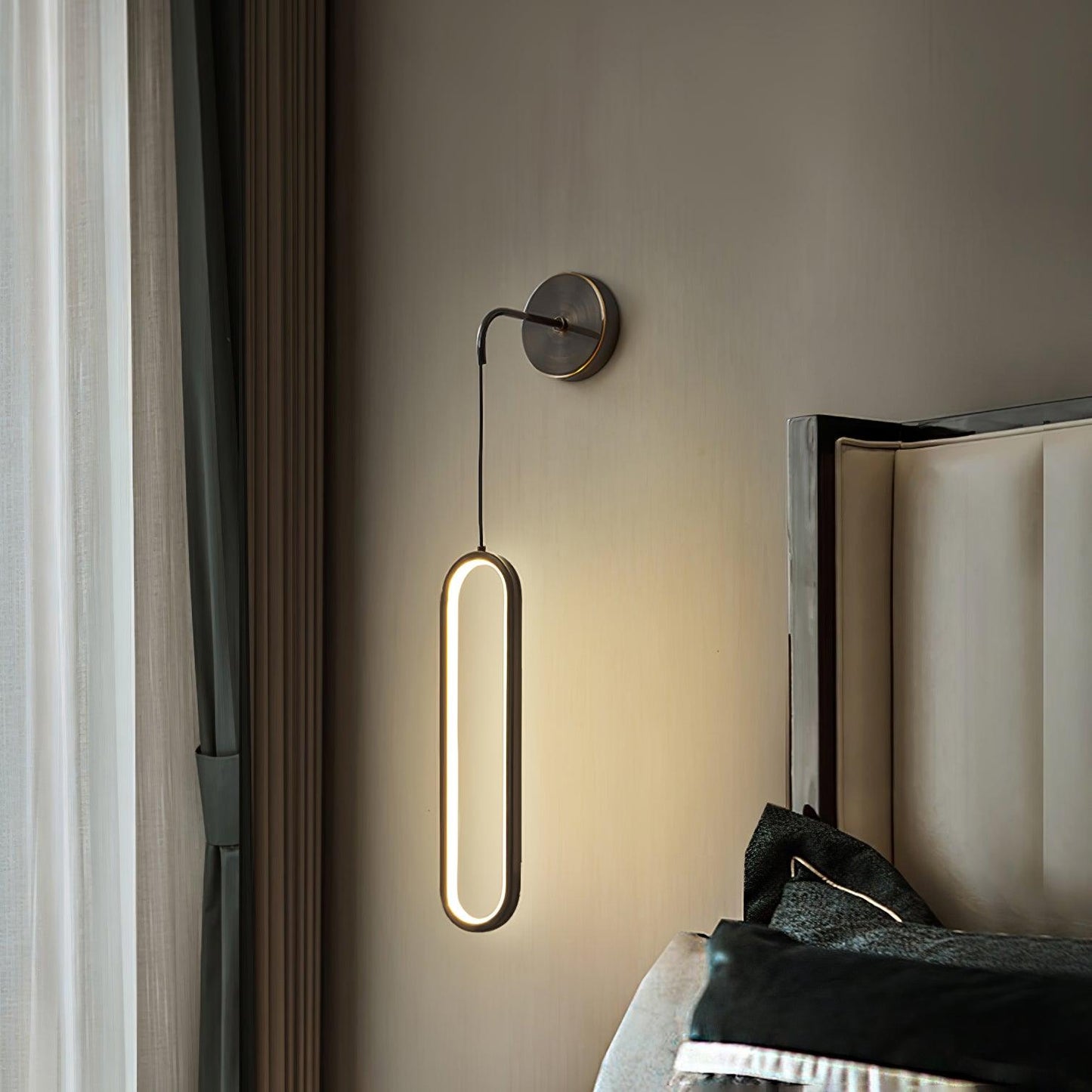 Oval LED Brass Wall Lamp - YIOSI