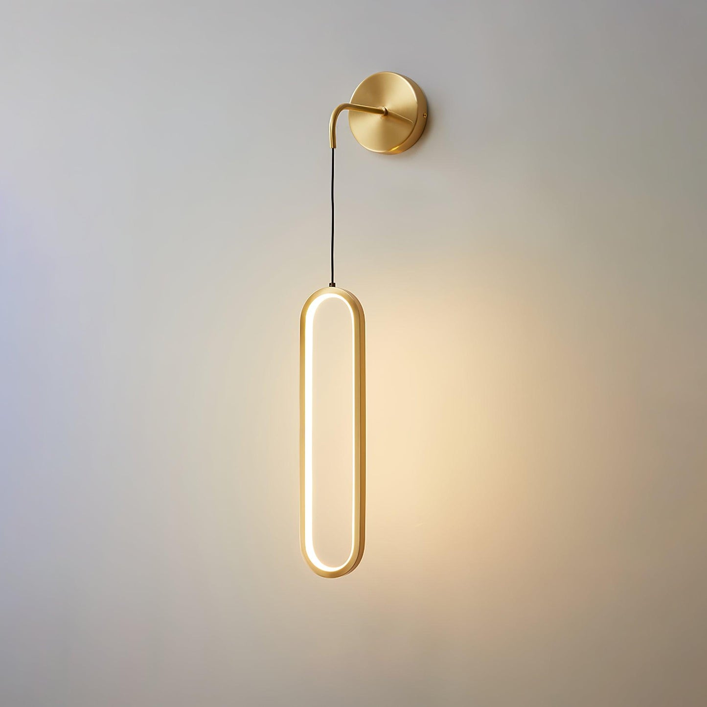 Oval LED Brass Wall Lamp - YIOSI