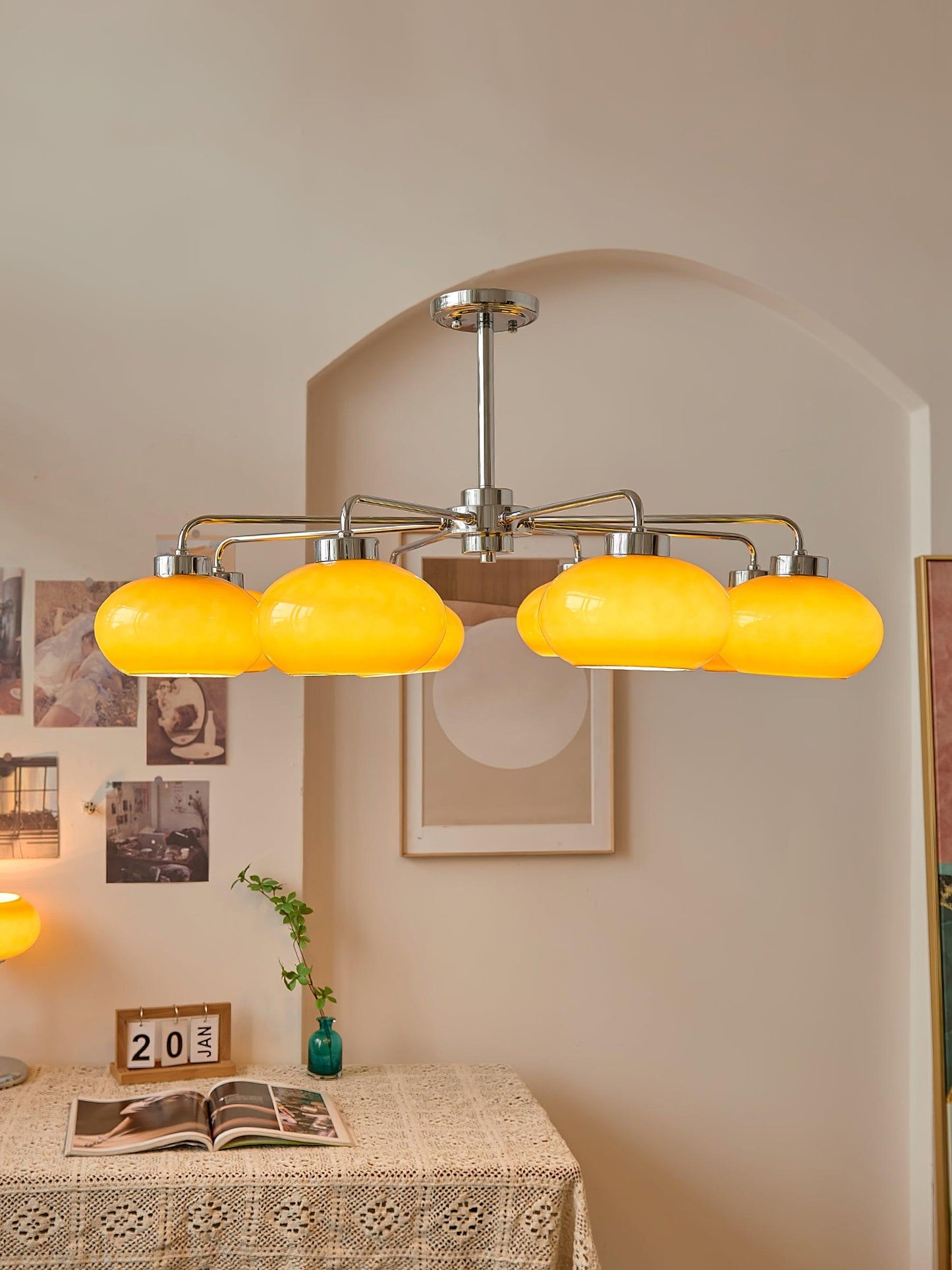 Oval Persimmon Chandelier - YIOSI