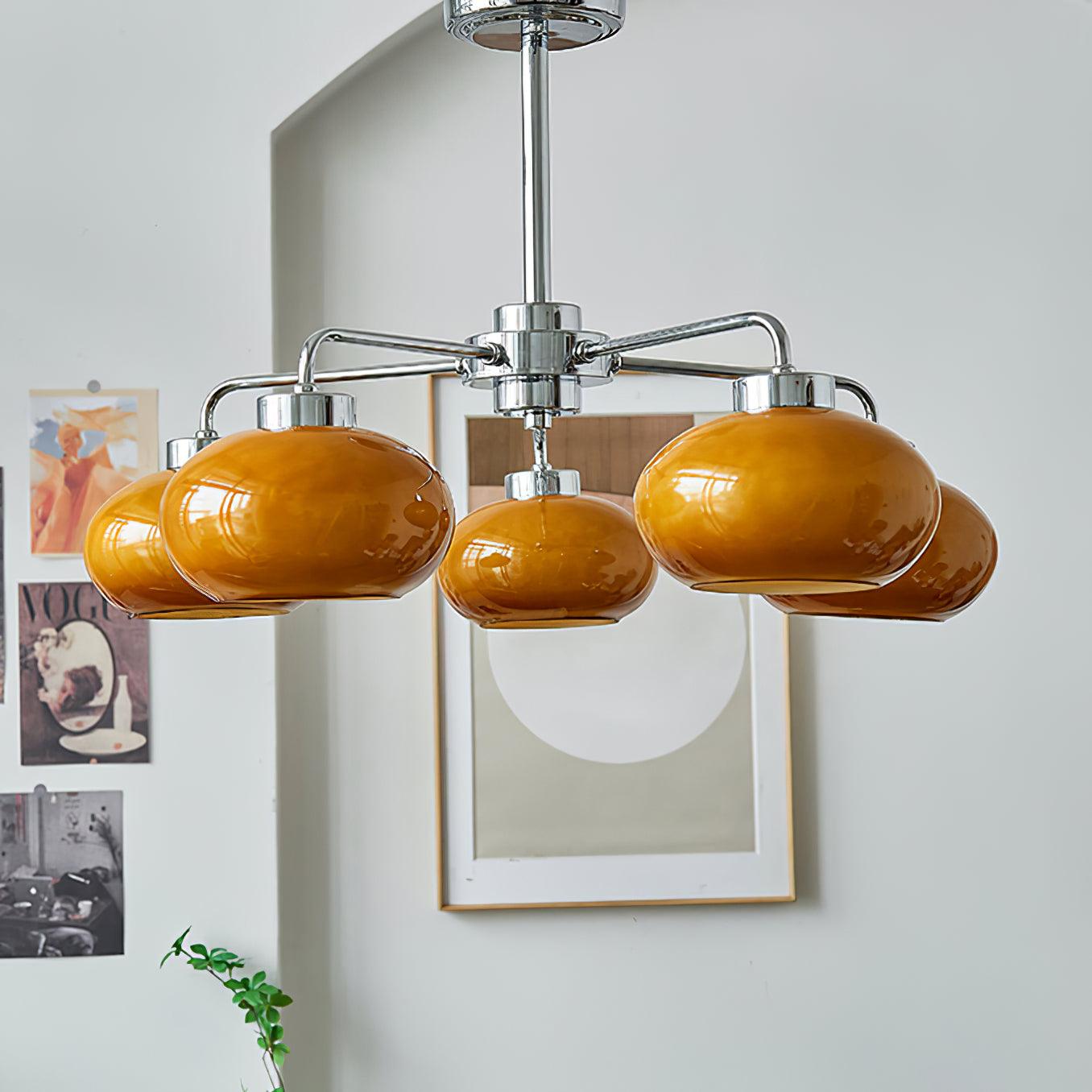 Oval Persimmon Chandelier - YIOSI