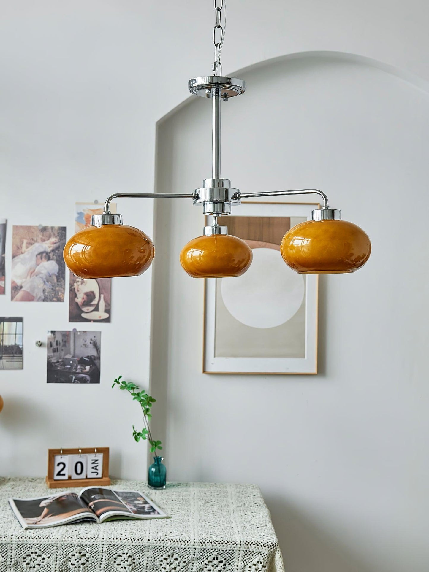 Oval Persimmon Chandelier - YIOSI