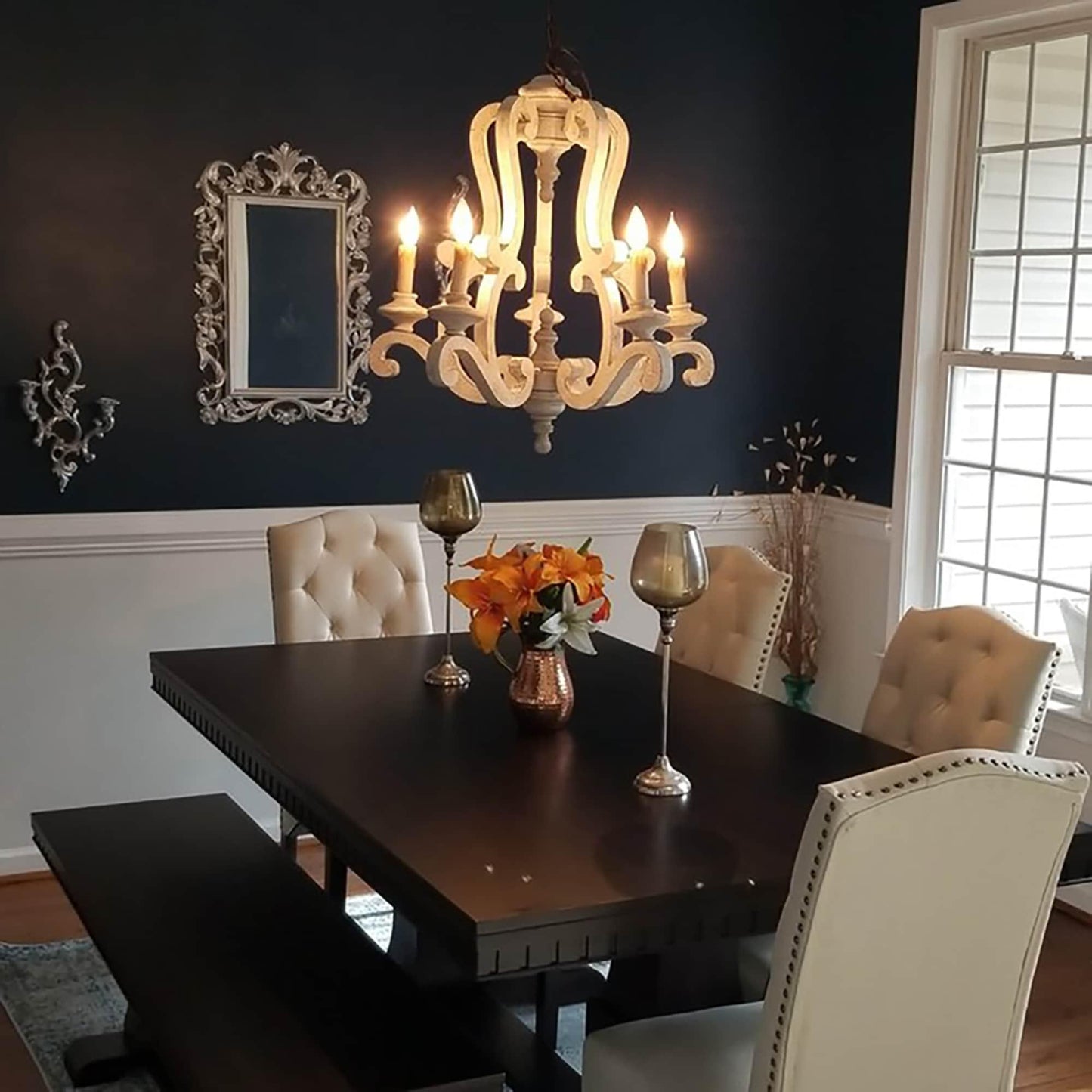 Parrotuncle Wooden Candle Chandelier - YIOSI