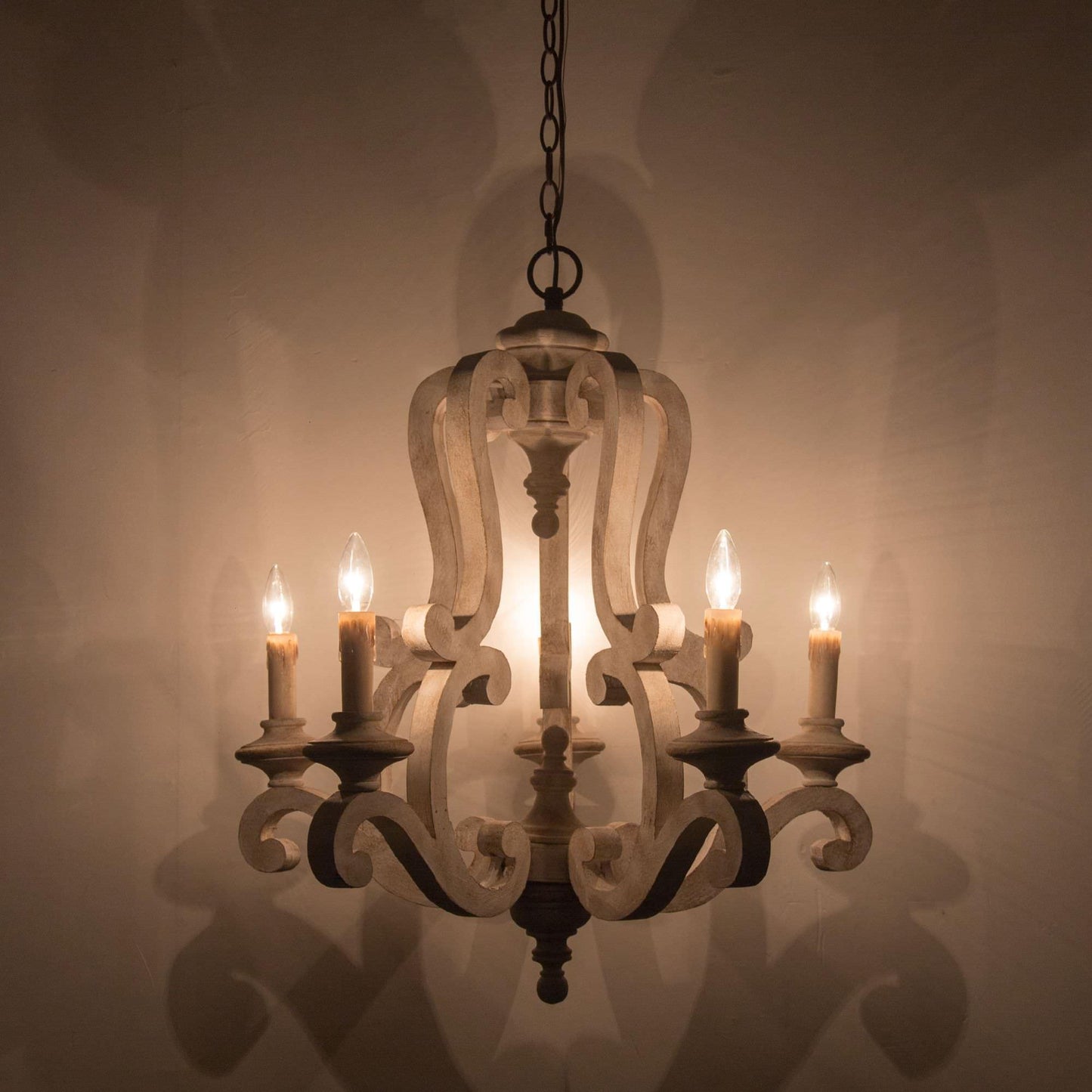 Parrotuncle Wooden Candle Chandelier - YIOSI