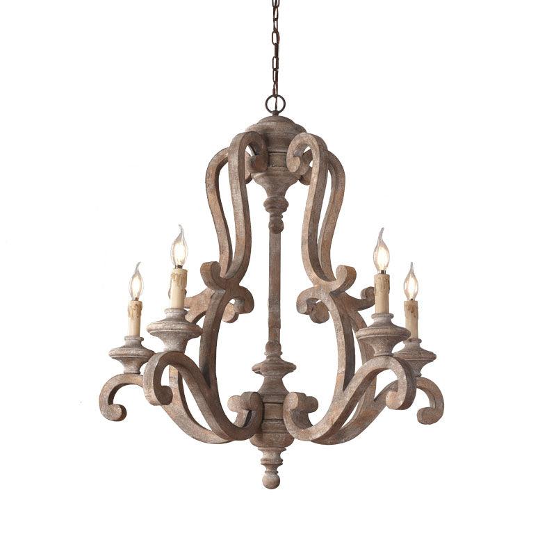 Parrotuncle Wooden Candle Chandelier - YIOSI