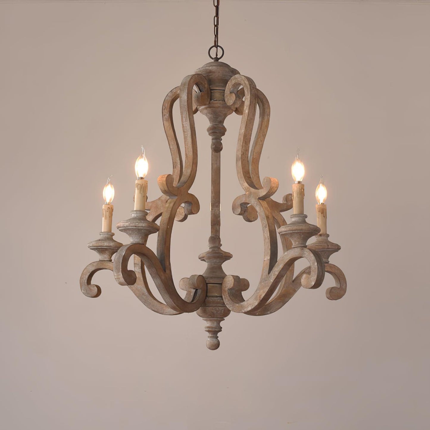 Parrotuncle Wooden Candle Chandelier - YIOSI
