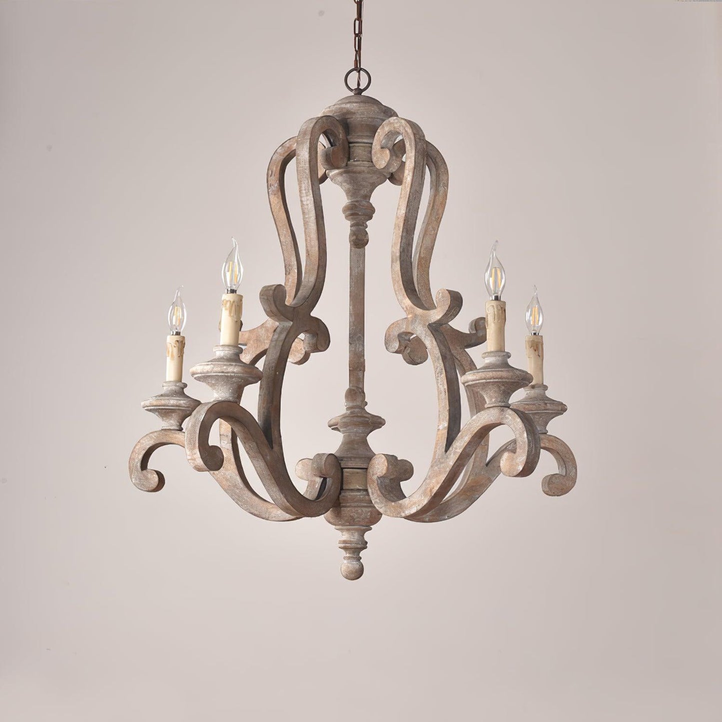 Parrotuncle Wooden Candle Chandelier - YIOSI