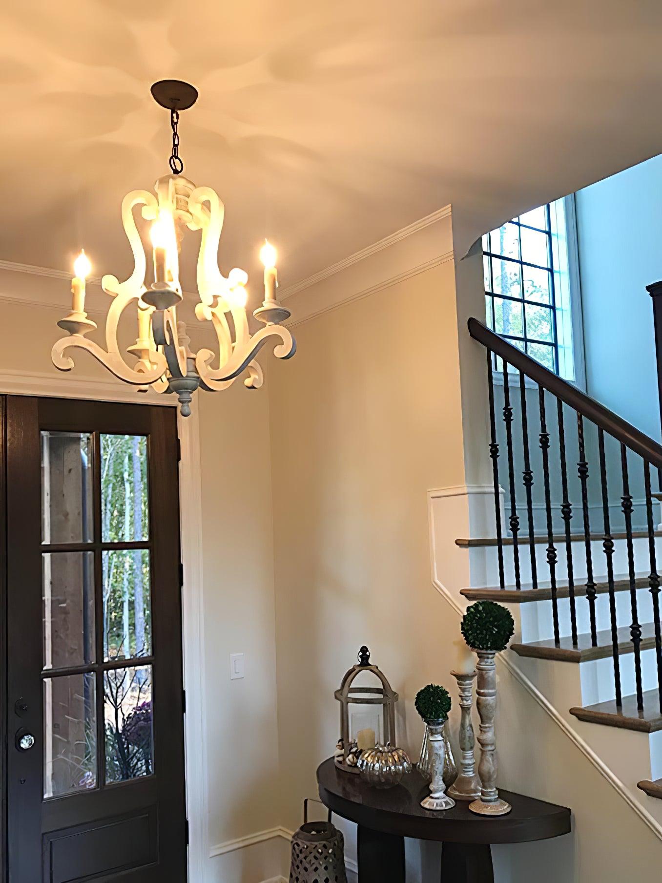 Parrotuncle Wooden Candle Chandelier - YIOSI