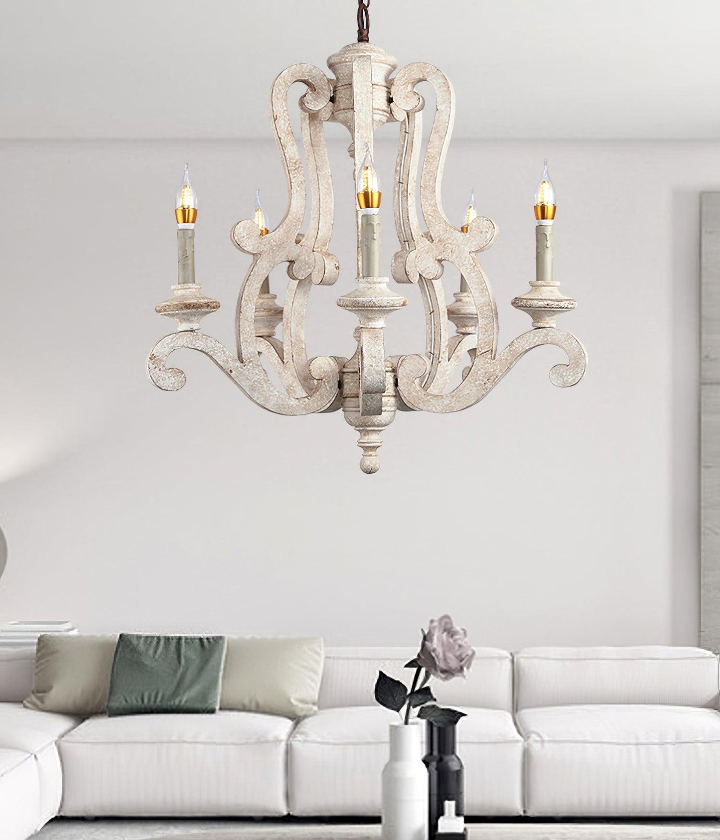 Parrotuncle Wooden Candle Chandelier - YIOSI