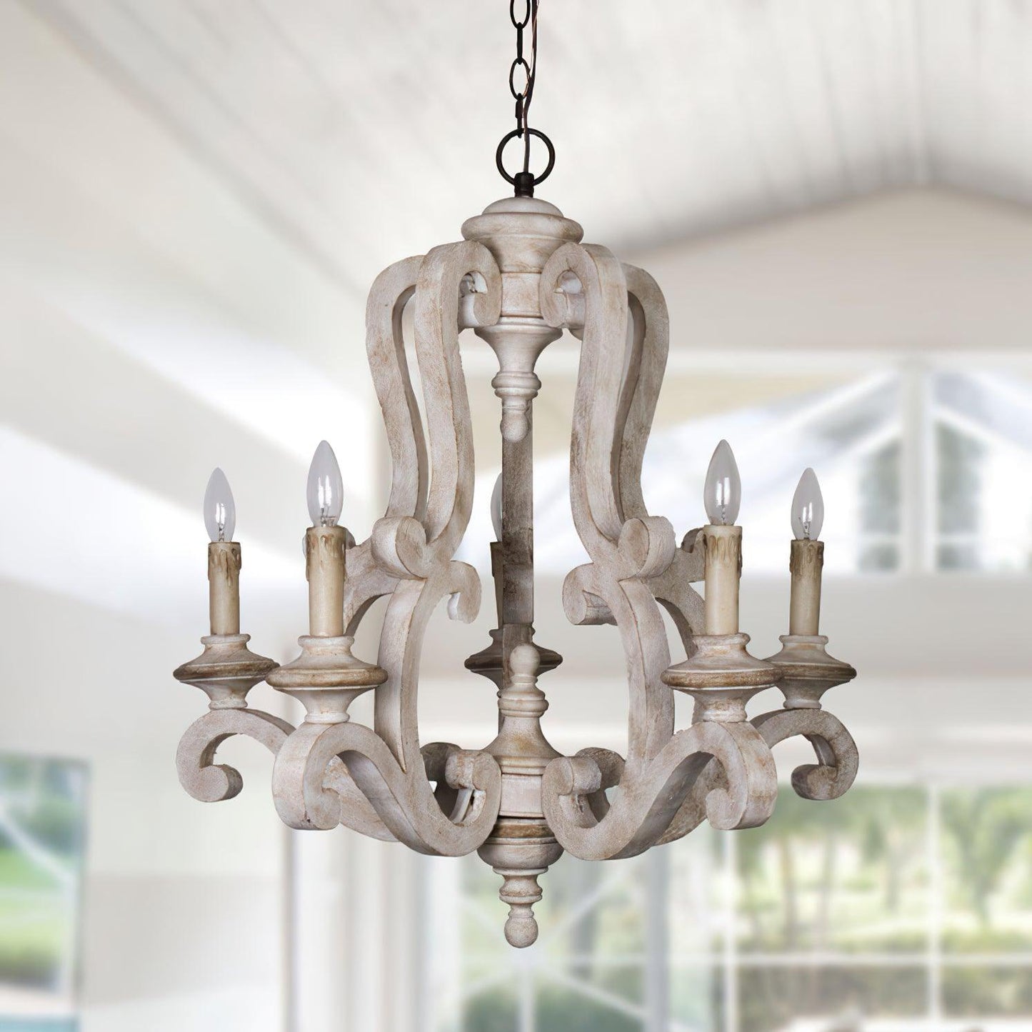 Parrotuncle Wooden Candle Chandelier - YIOSI