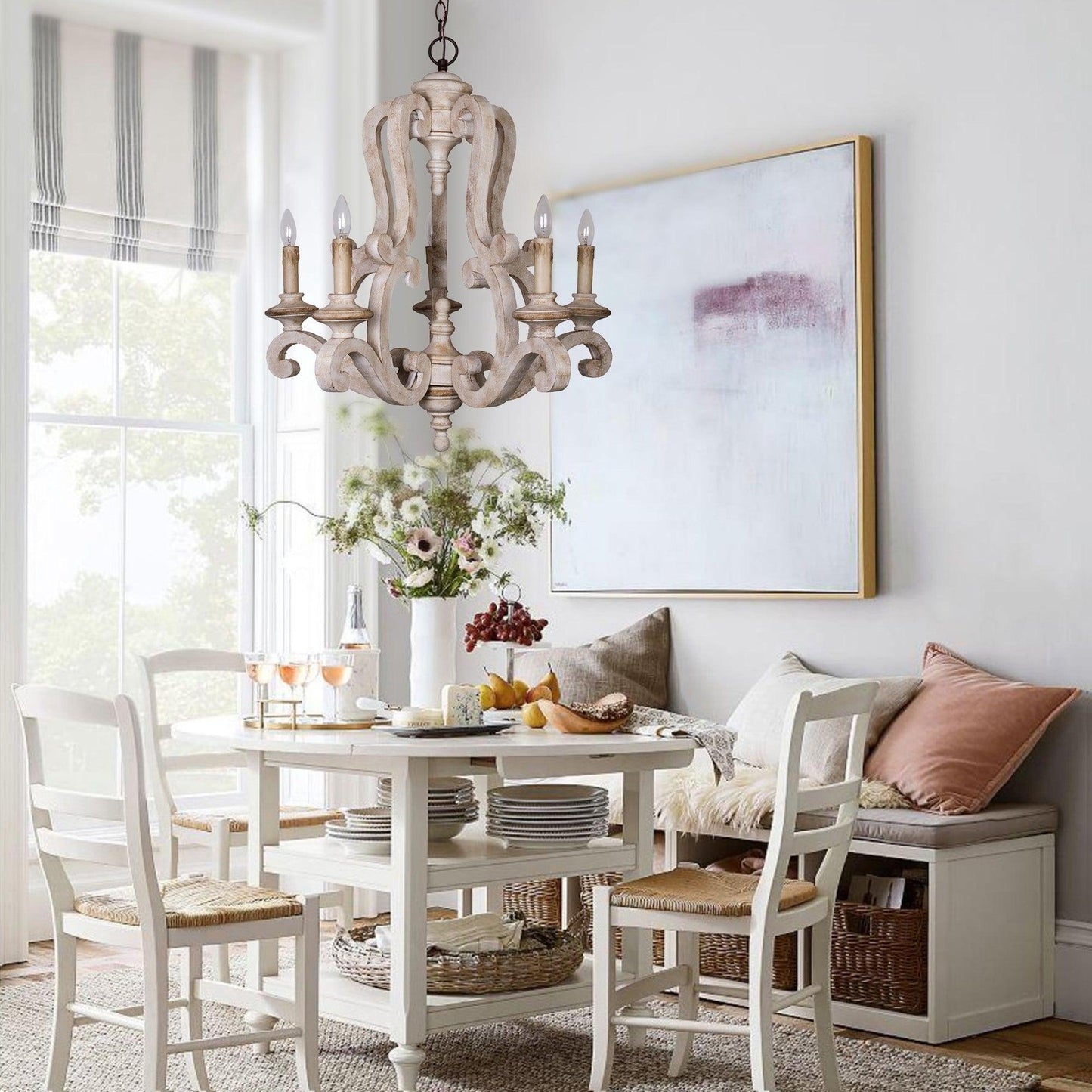 Parrotuncle Wooden Candle Chandelier - YIOSI