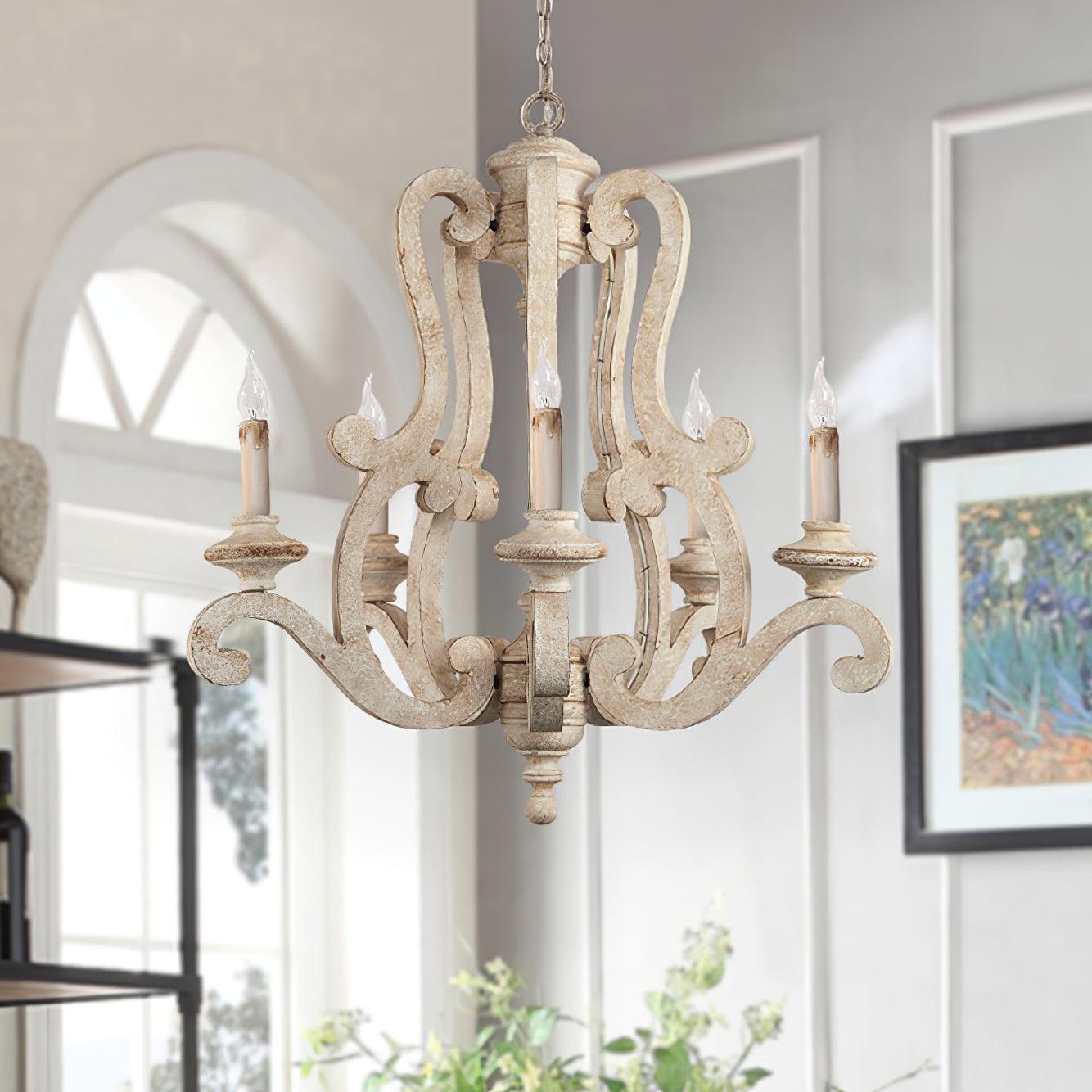 Parrotuncle Wooden Candle Chandelier - YIOSI