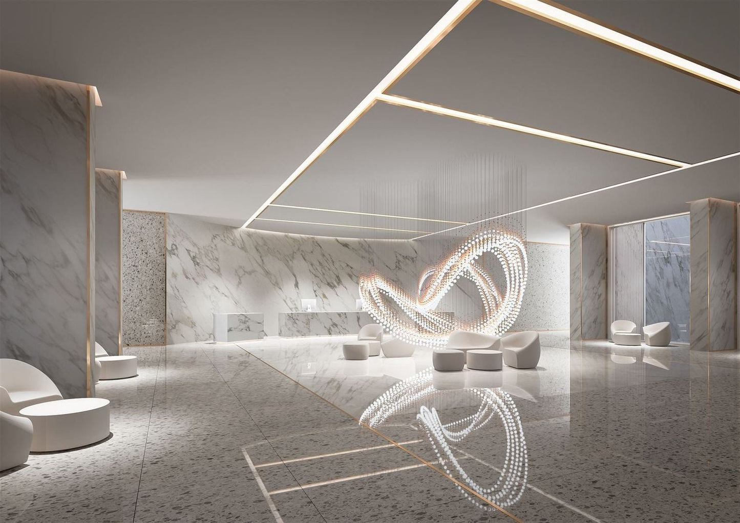 Pearl Curtain Customize Chandelier - YIOSI