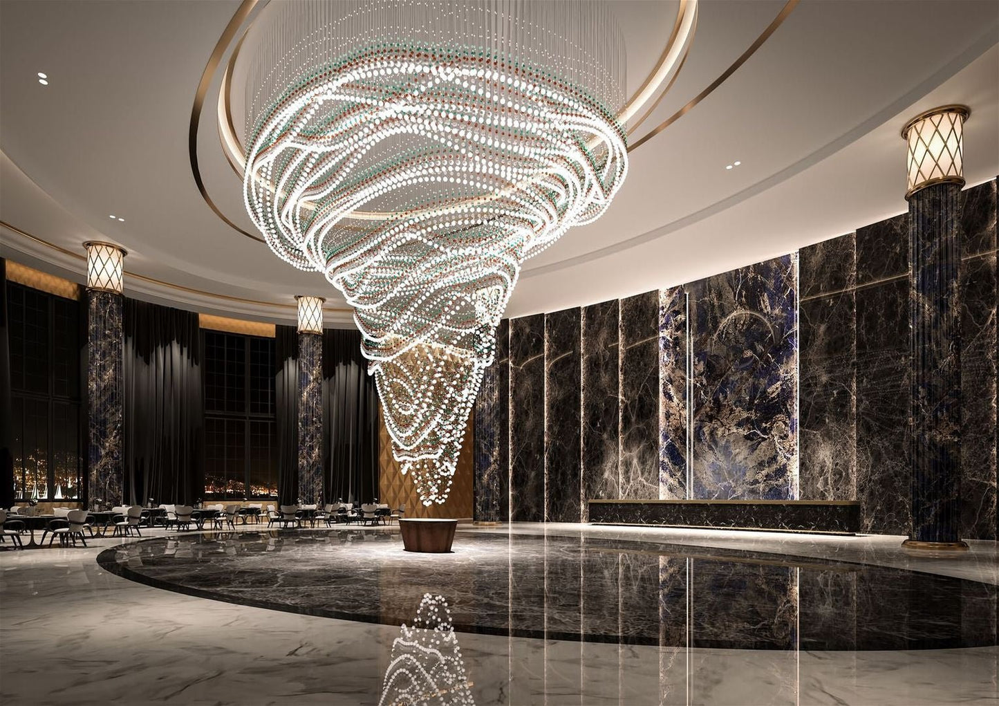 Pearl Curtain Customize Chandelier - YIOSI