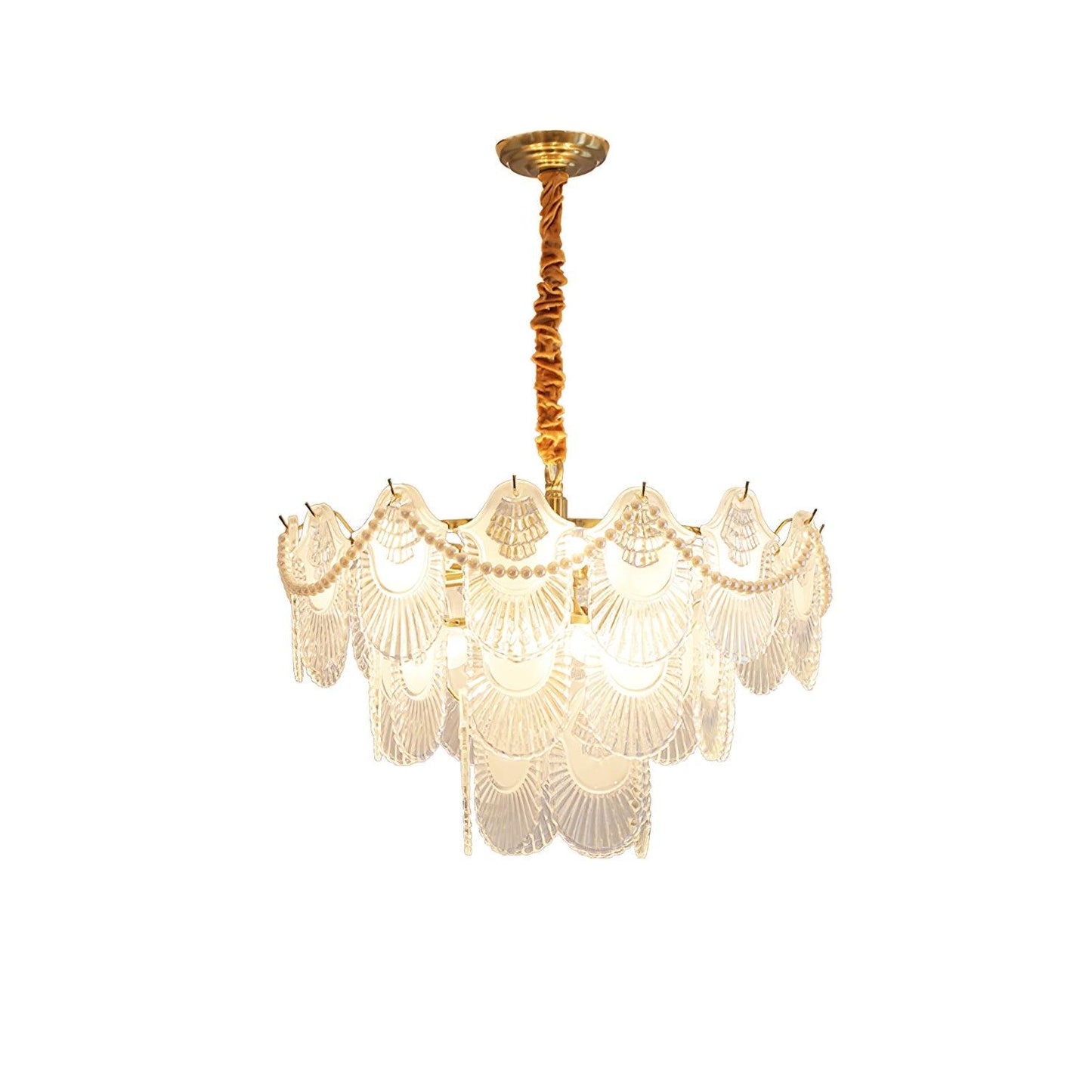 Pearl Glass Shell Chandelier - YIOSI