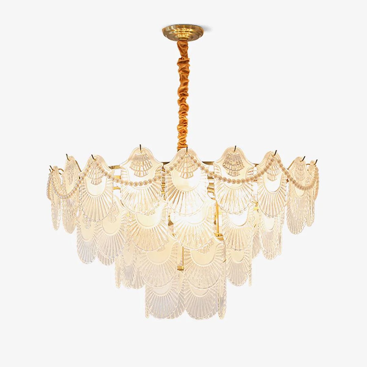 Pearl Glass Shell Chandelier - YIOSI