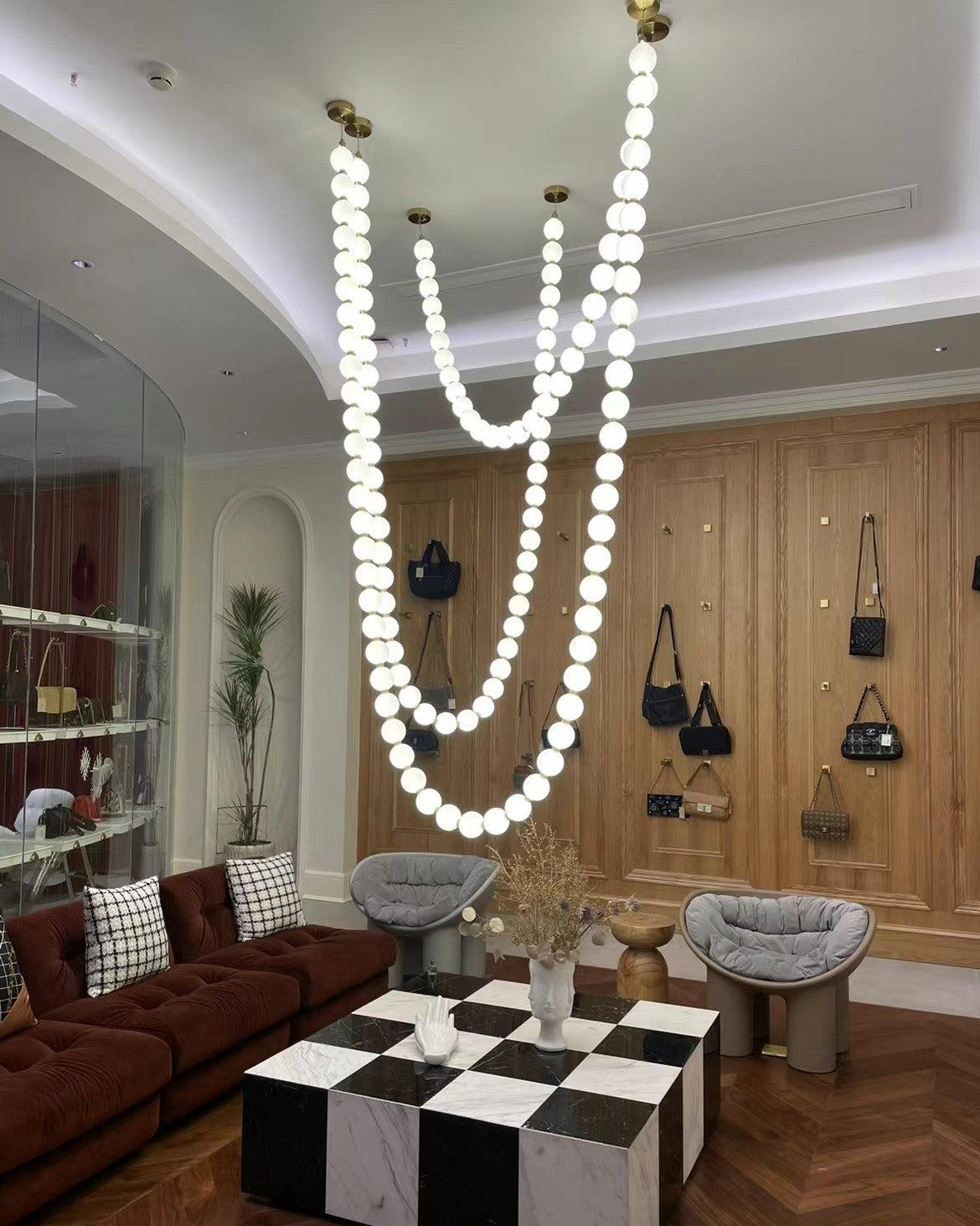 Pearl Necklace Balls Chandelier - YIOSI