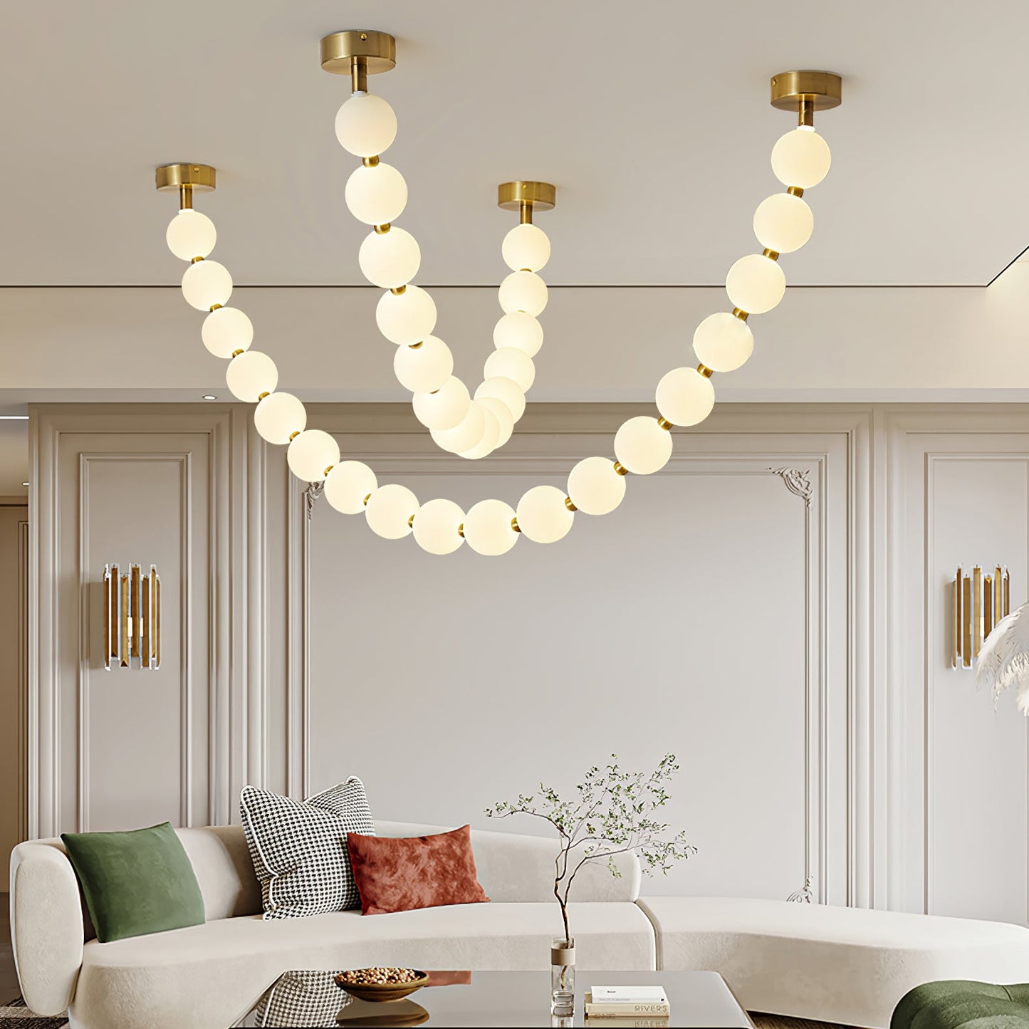 Pearl Necklace Balls Chandelier - YIOSI