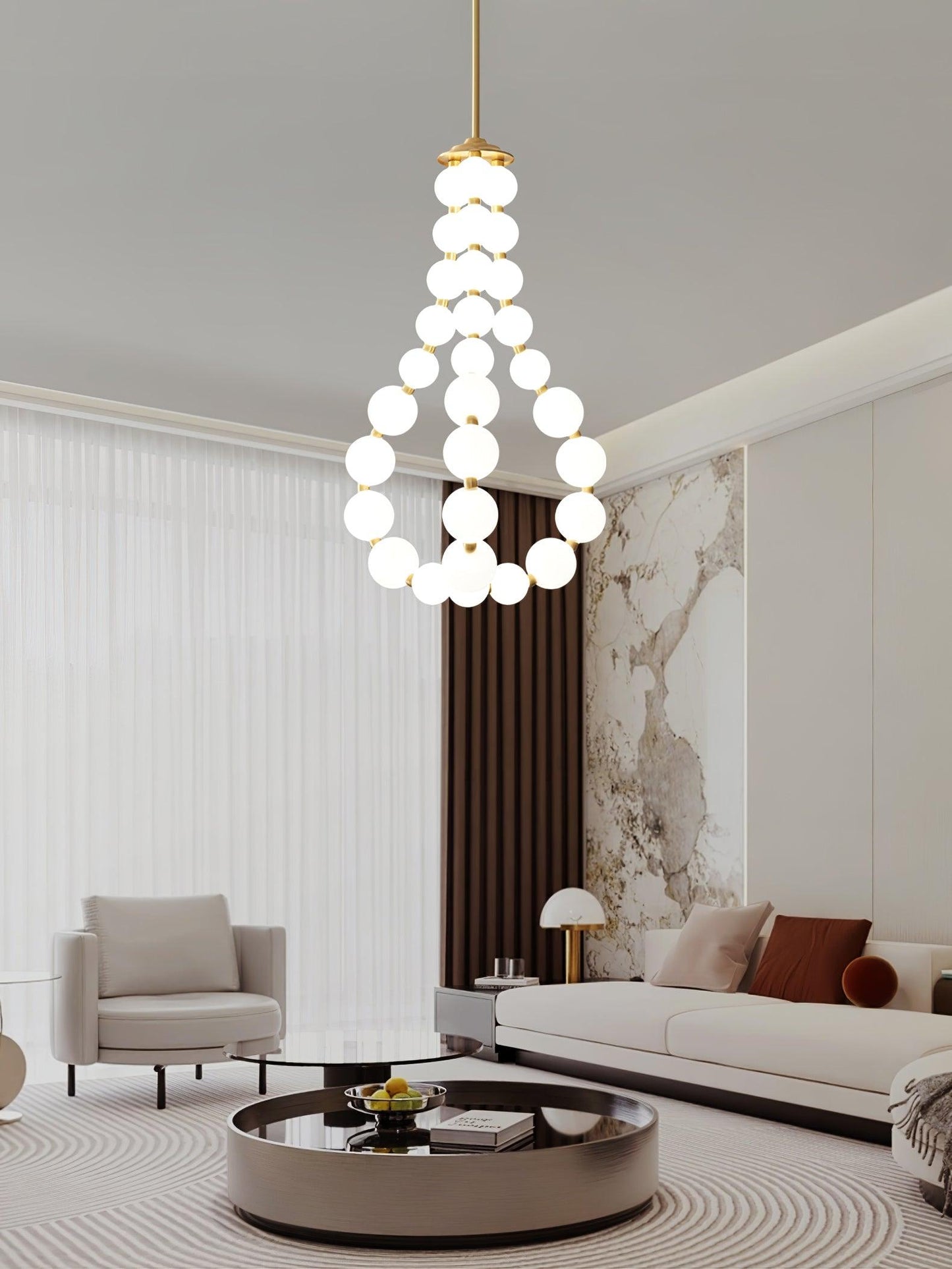 Acrylic Pearl Necklace Chandelier - YIOSI