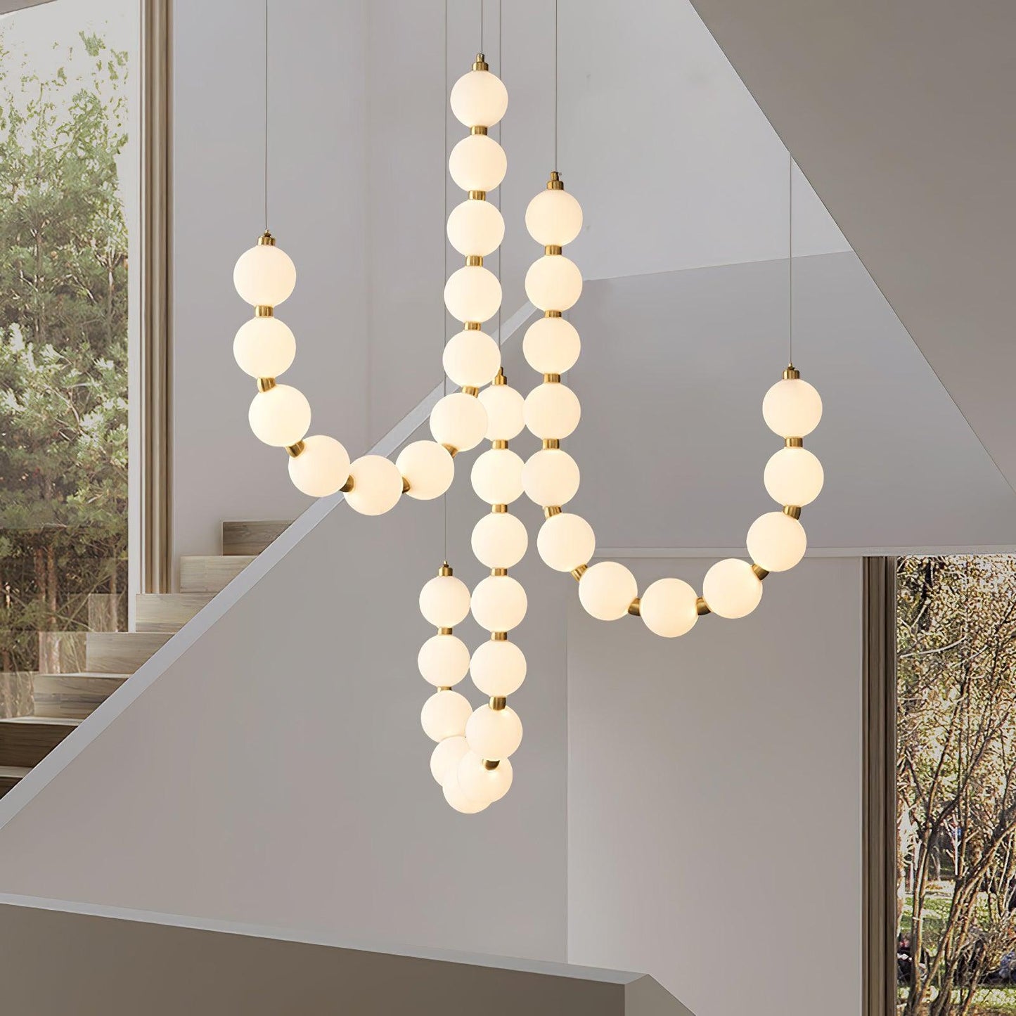 Acrylic Pearl Necklace Chandelier - YIOSI