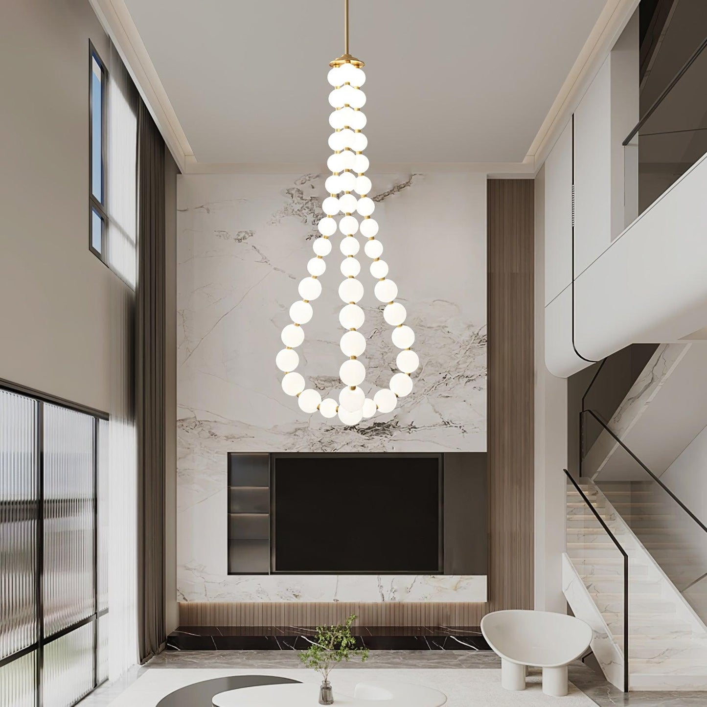 Acrylic Pearl Necklace Chandelier - YIOSI