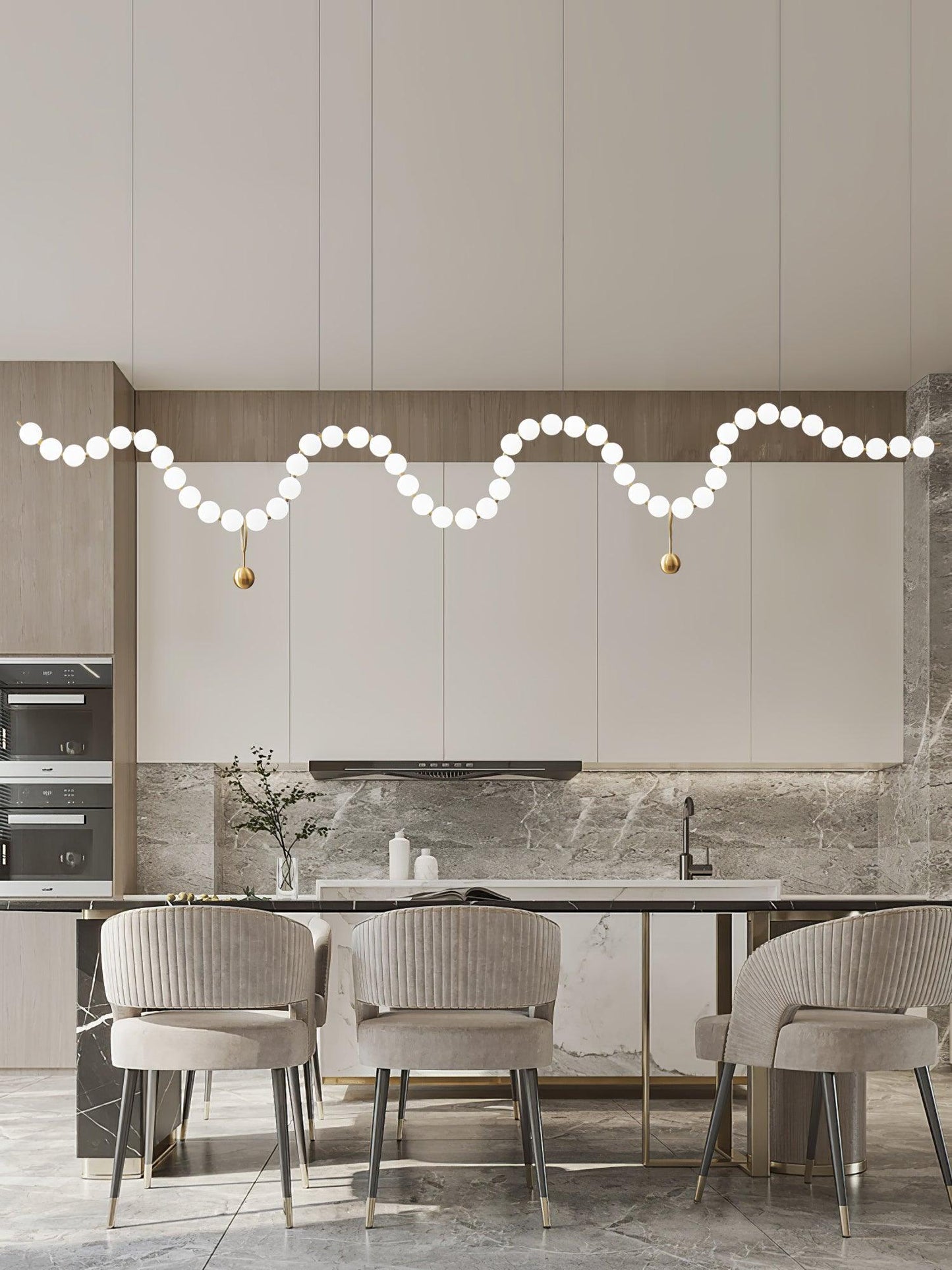 Acrylic Pearl Necklace Chandelier - YIOSI
