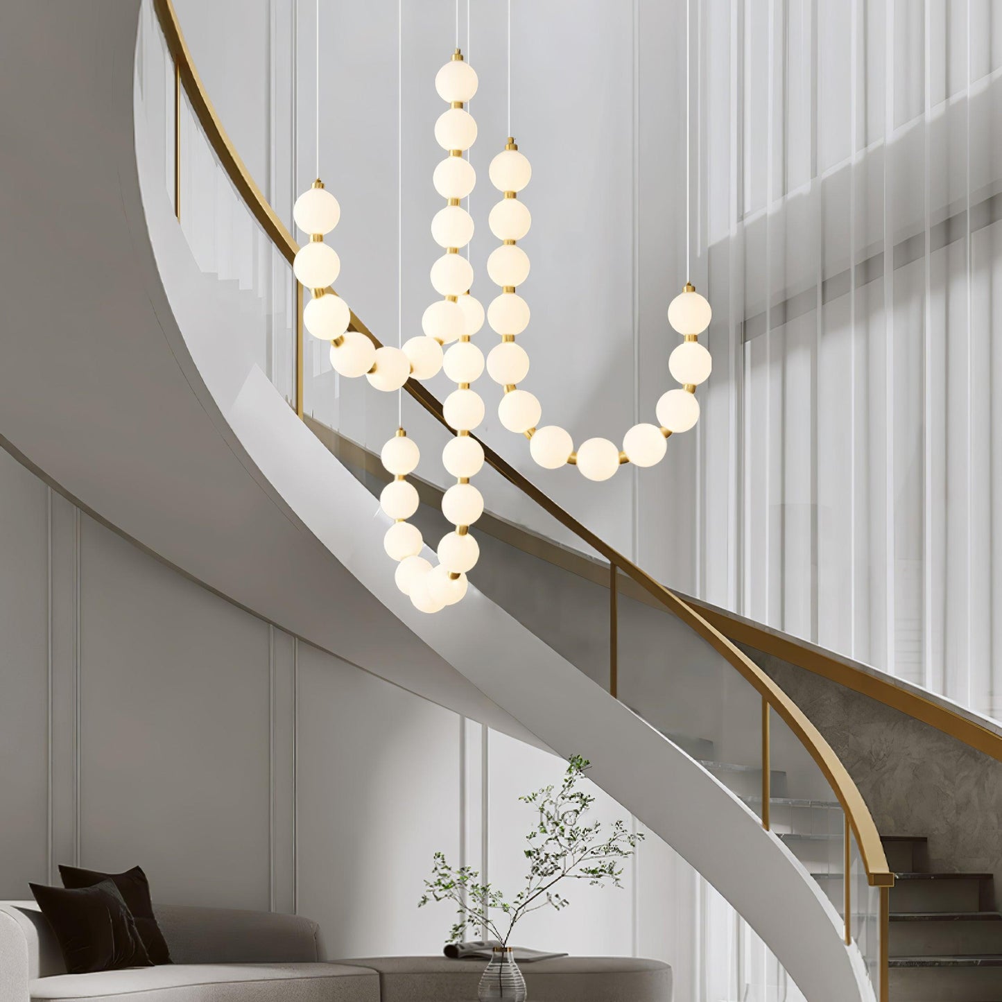 Acrylic Pearl Necklace Chandelier - YIOSI