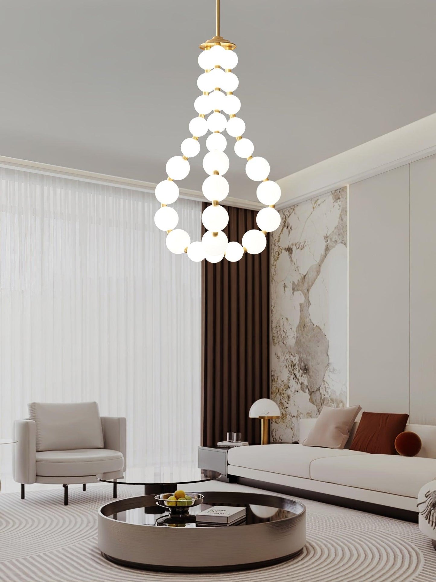Acrylic Pearl Necklace Chandelier - YIOSI