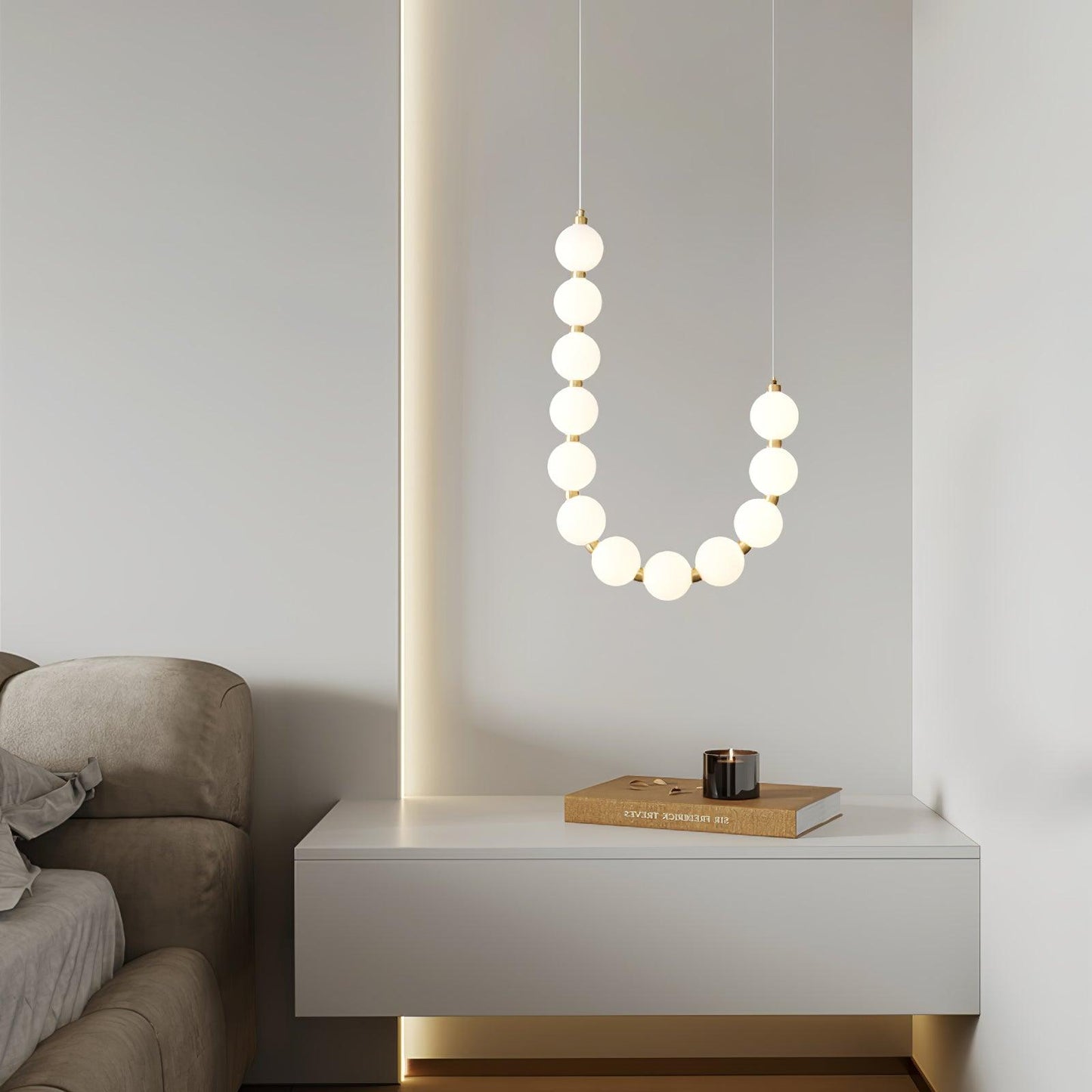 Acrylic Pearl Necklace Chandelier - YIOSI