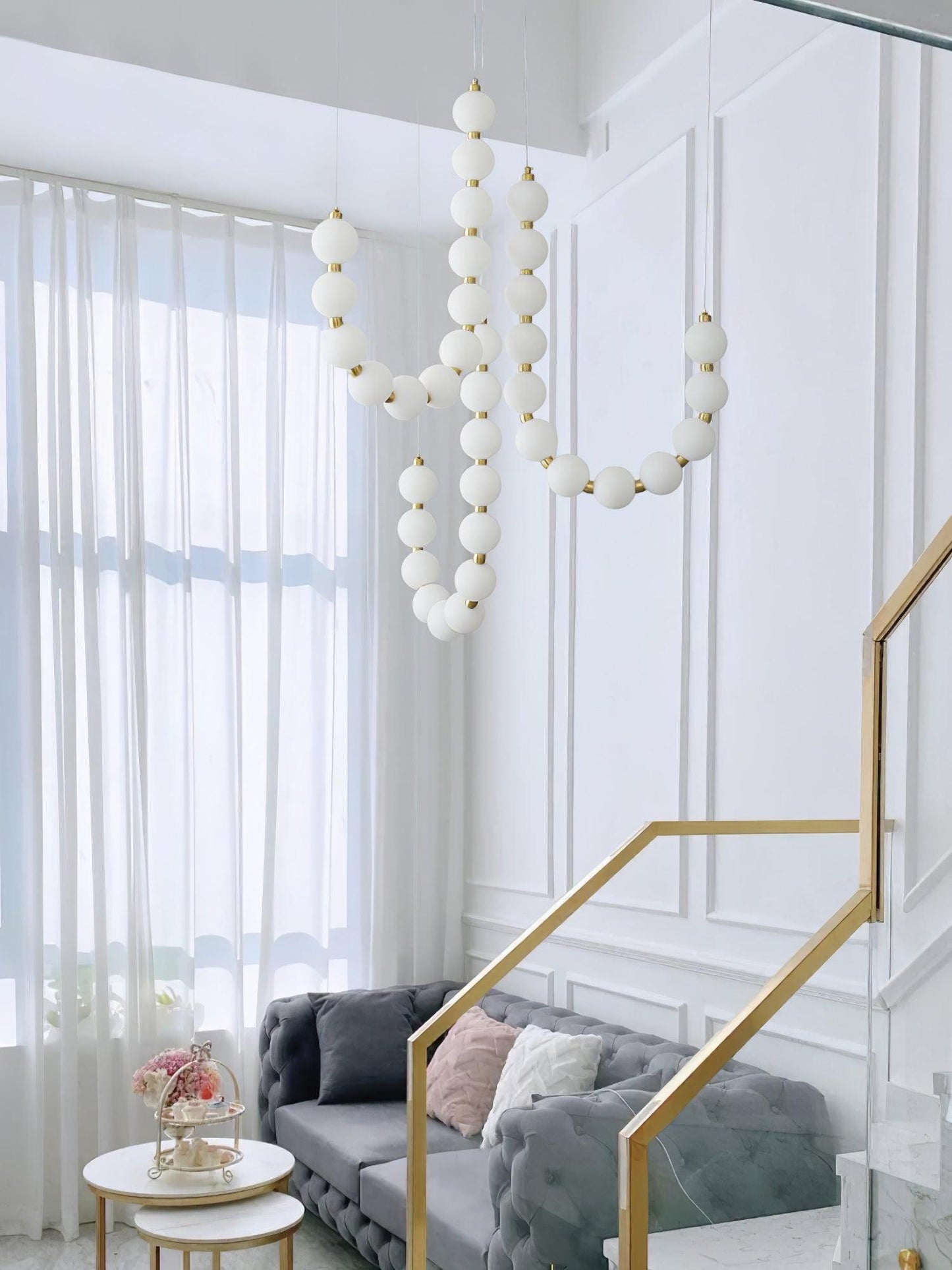 Acrylic Pearl Necklace Chandelier - YIOSI