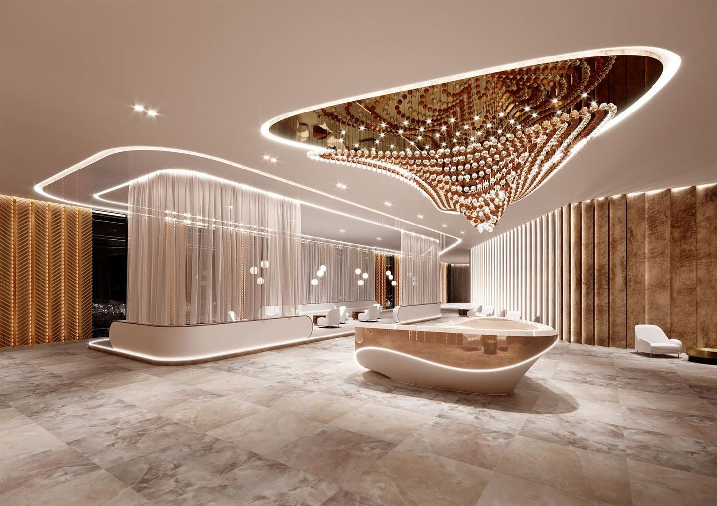 Pearl Wave Customize Chandelier - YIOSI