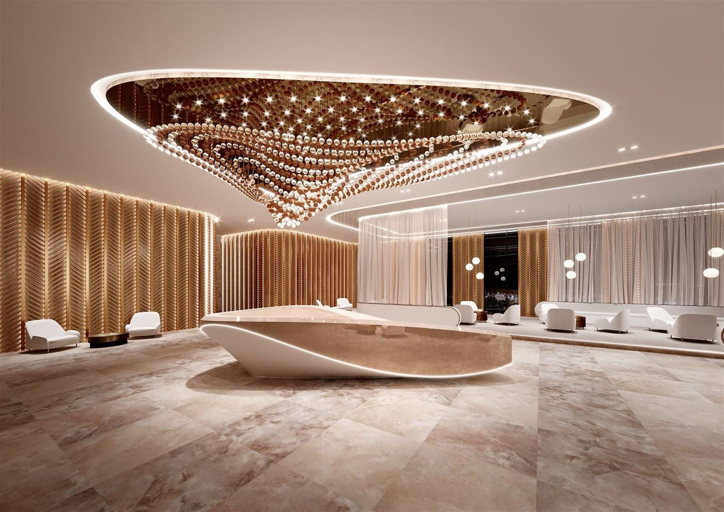 Pearl Wave Customize Chandelier - YIOSI