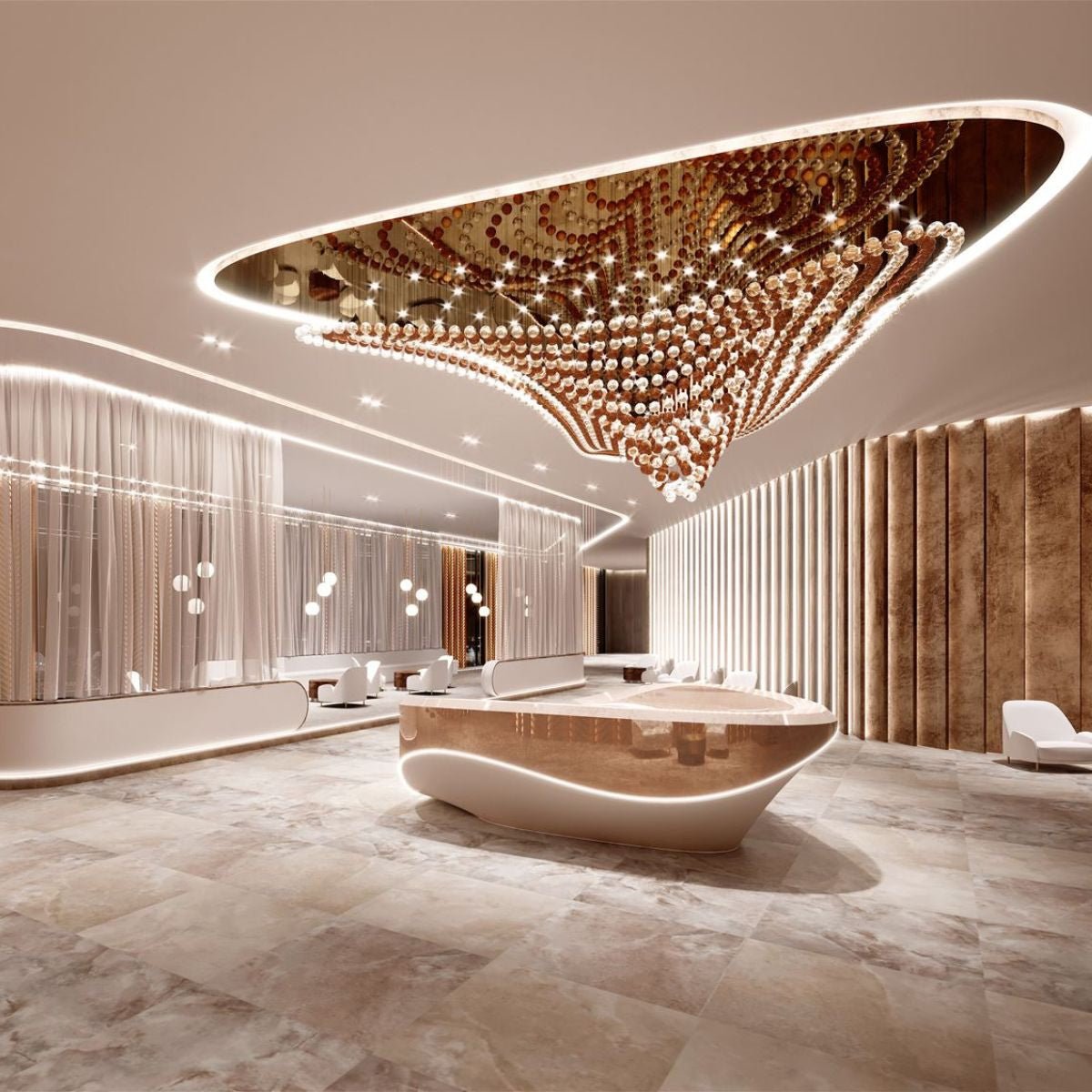 Pearl Wave Customize Chandelier - YIOSI