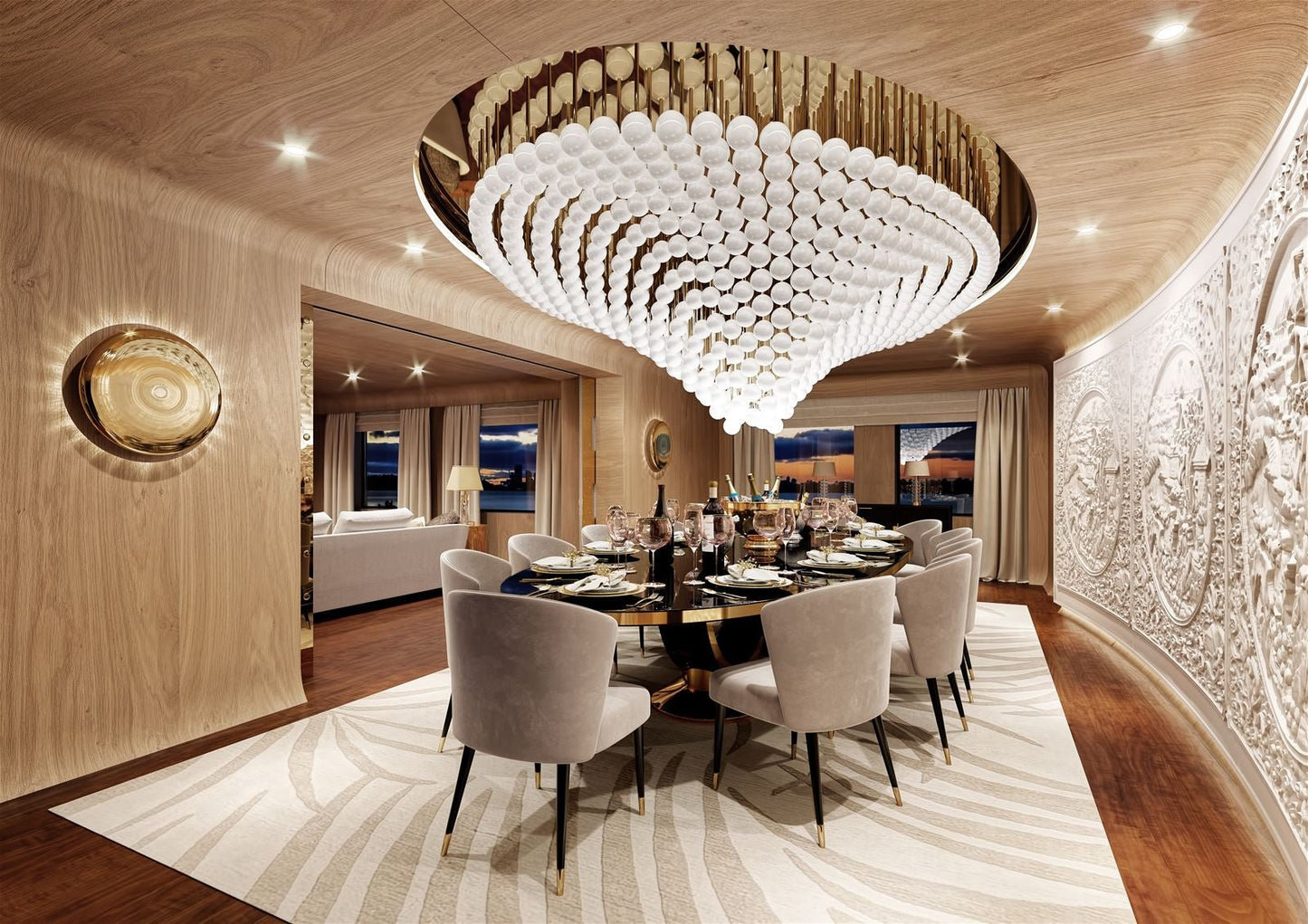 Pearl Wave Customize Chandelier - YIOSI