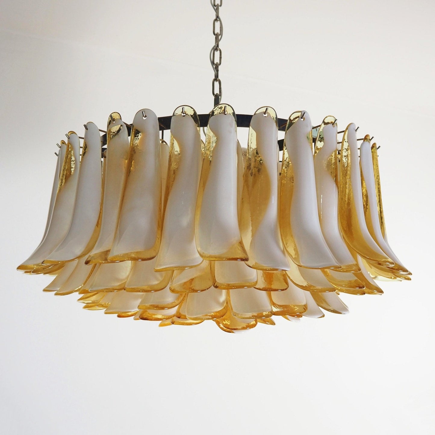 Petal Amber Murano Glass Chandelier - YIOSI