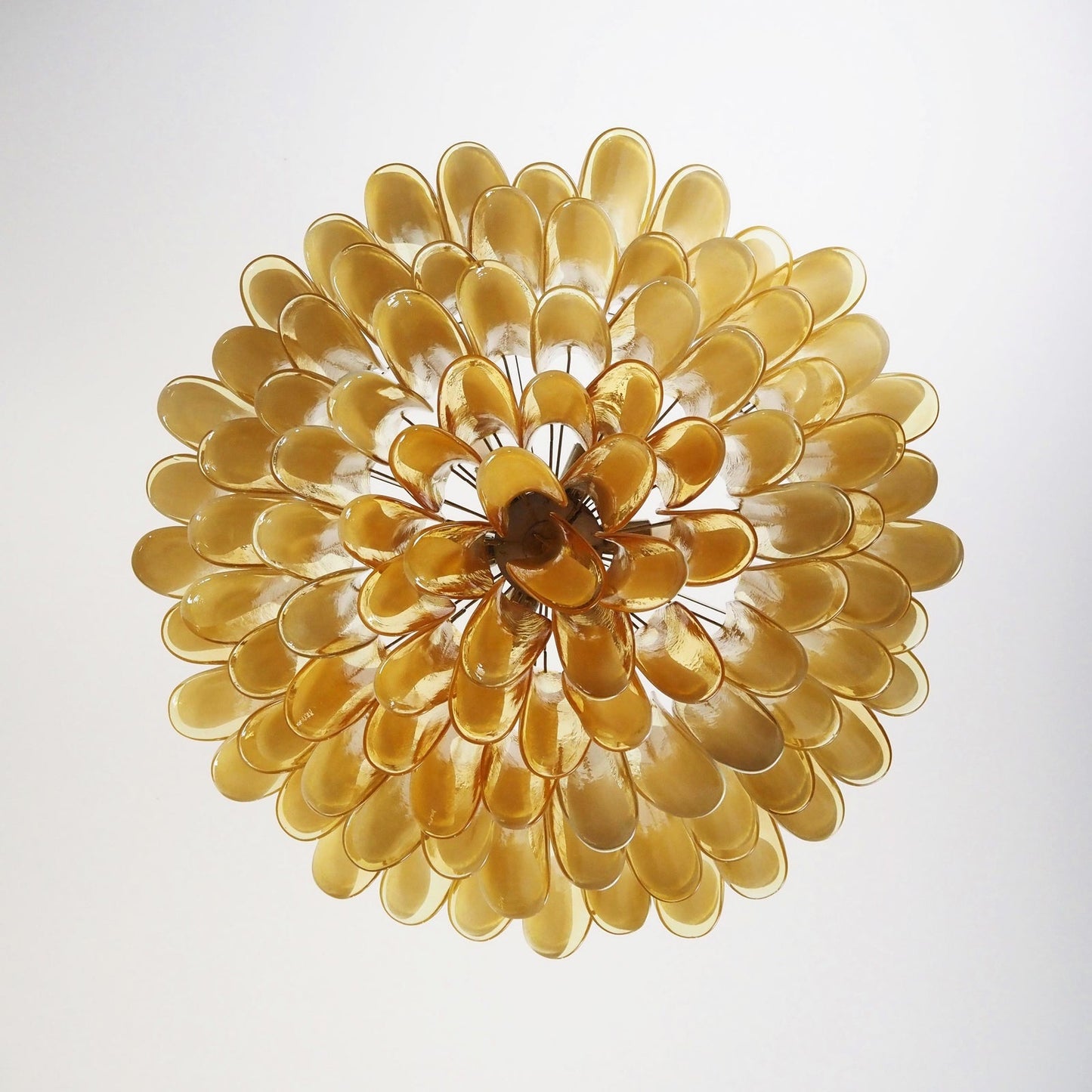 Petal Amber Murano Glass Chandelier - YIOSI