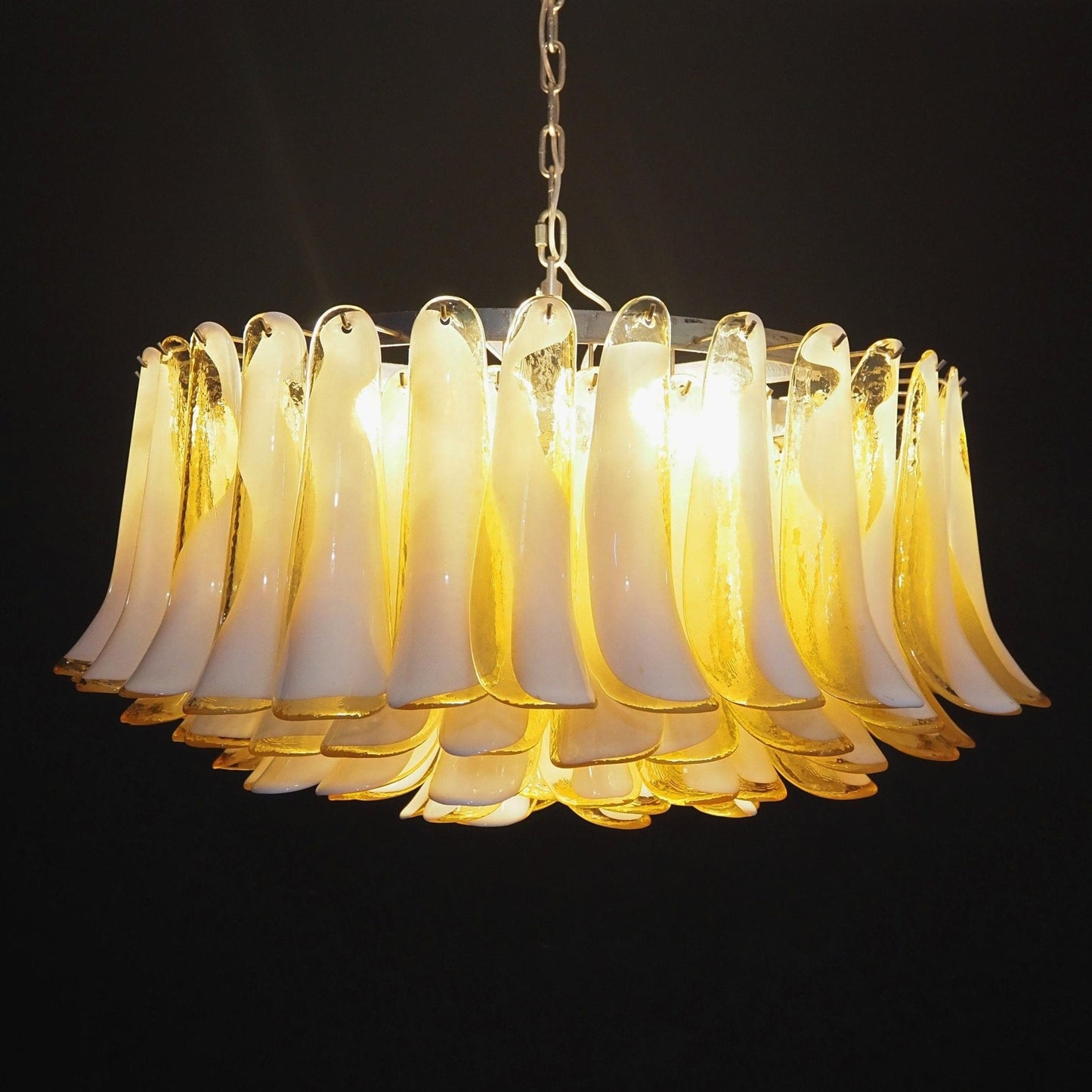 Petal Amber Murano Glass Chandelier - YIOSI