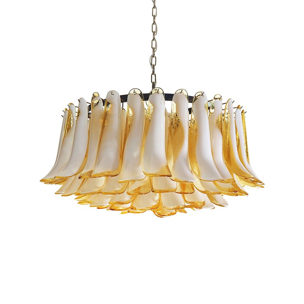 Petal Amber Murano Glass Chandelier - YIOSI