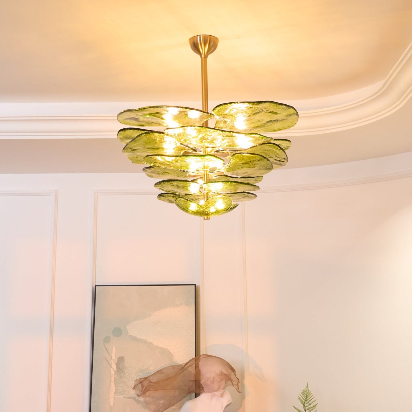 Petals Gold Murano Chandelier - YIOSI