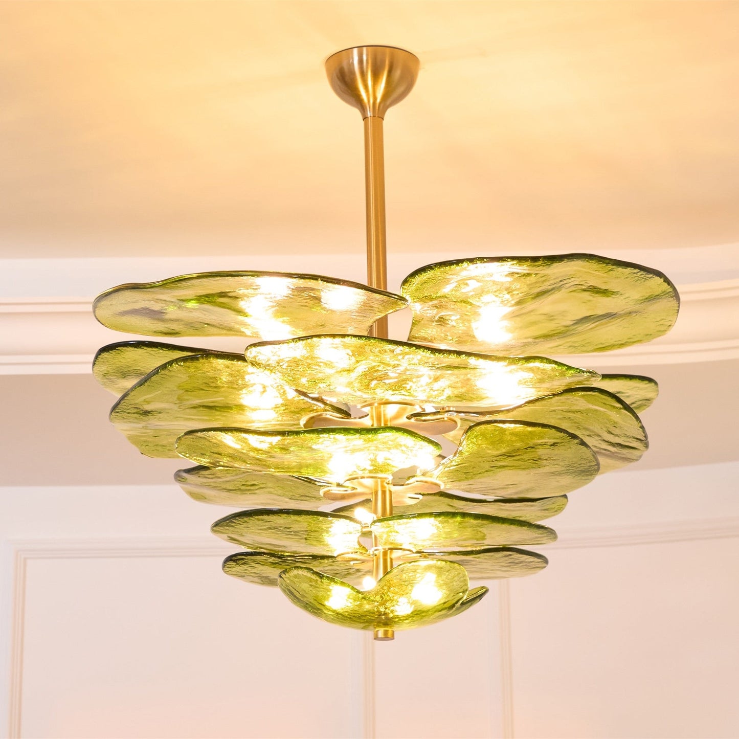 Petals Gold Murano Chandelier - YIOSI