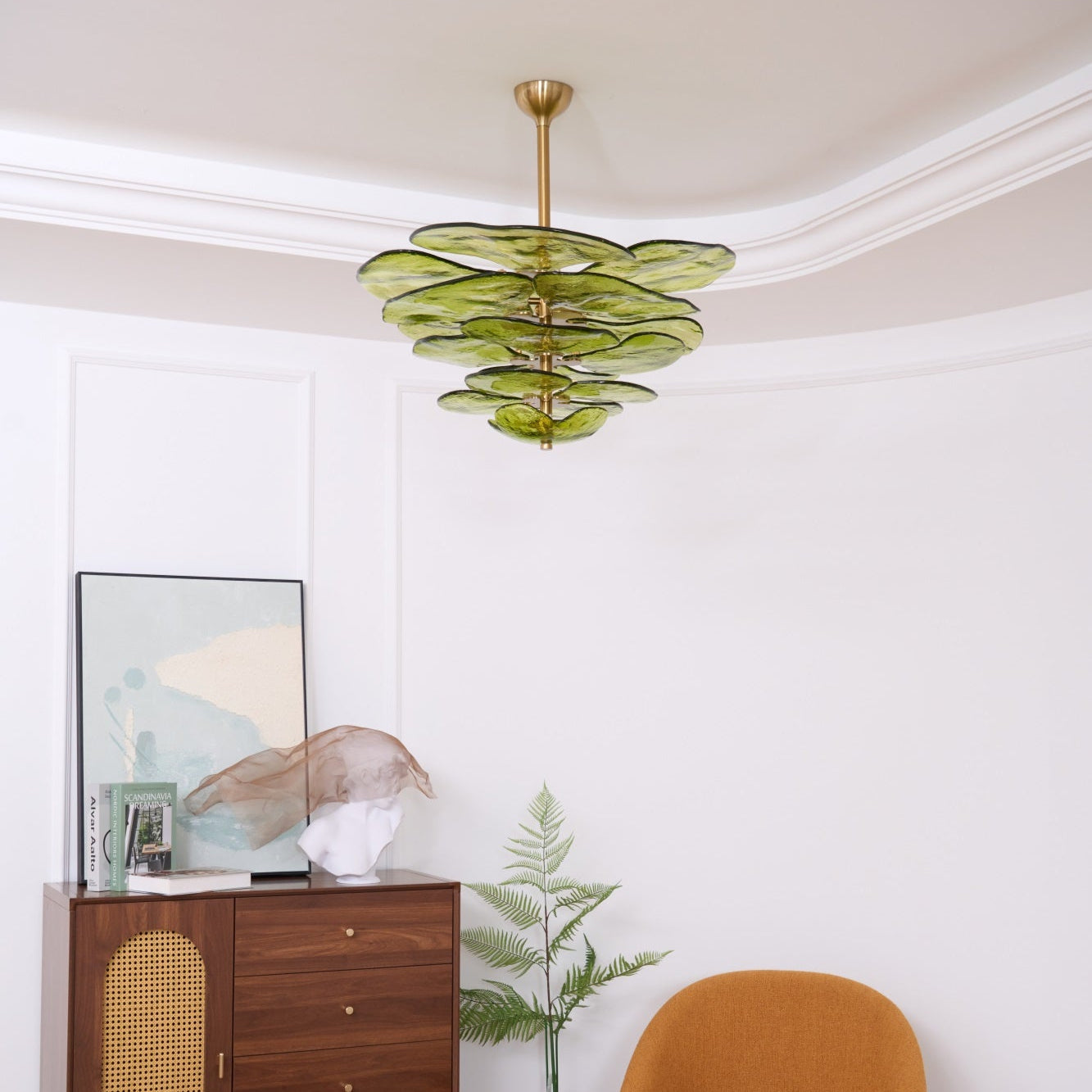 Petals Gold Murano Chandelier - YIOSI