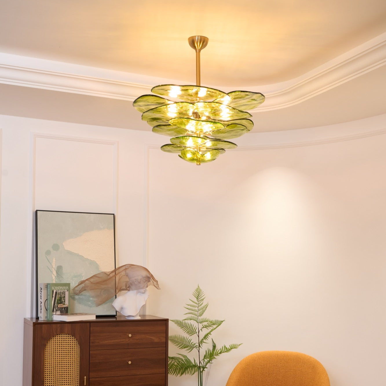Petals Gold Murano Chandelier - YIOSI
