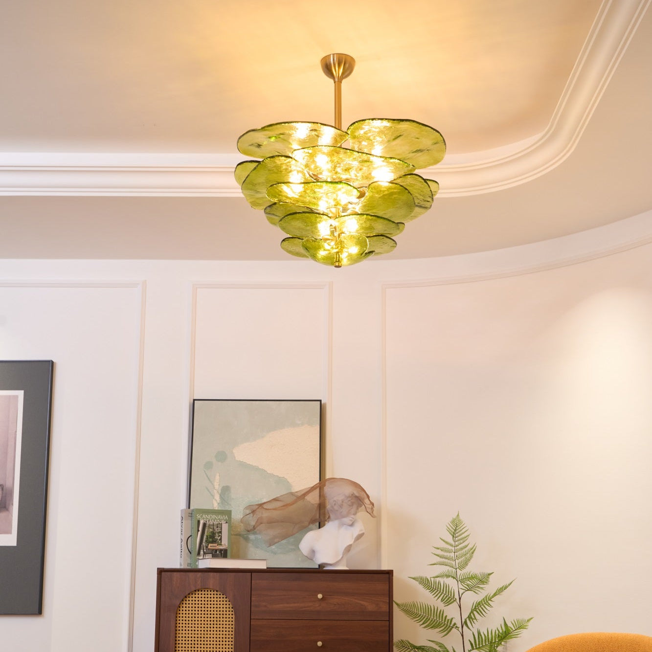 Petals Gold Murano Chandelier - YIOSI