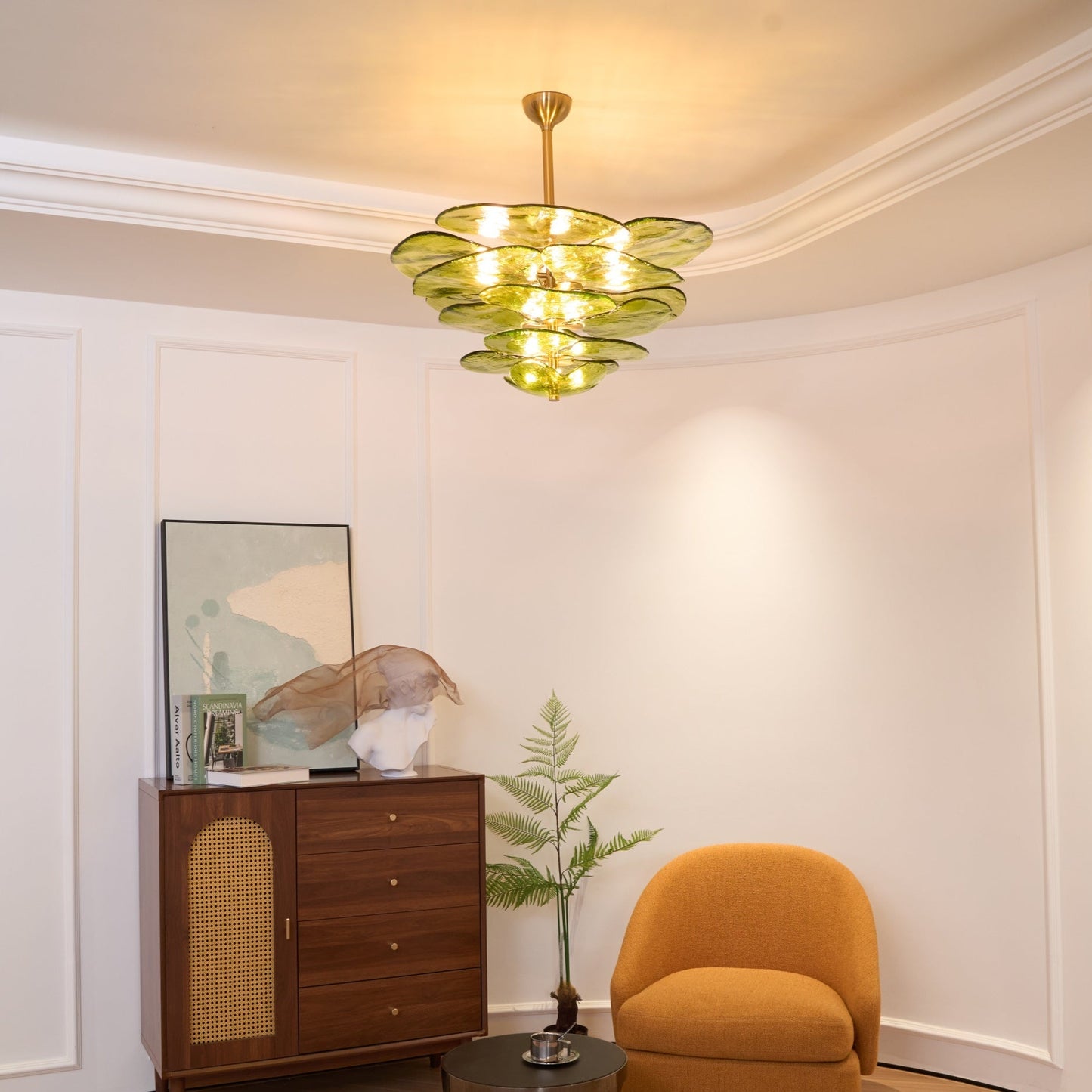 Petals Gold Murano Chandelier - YIOSI