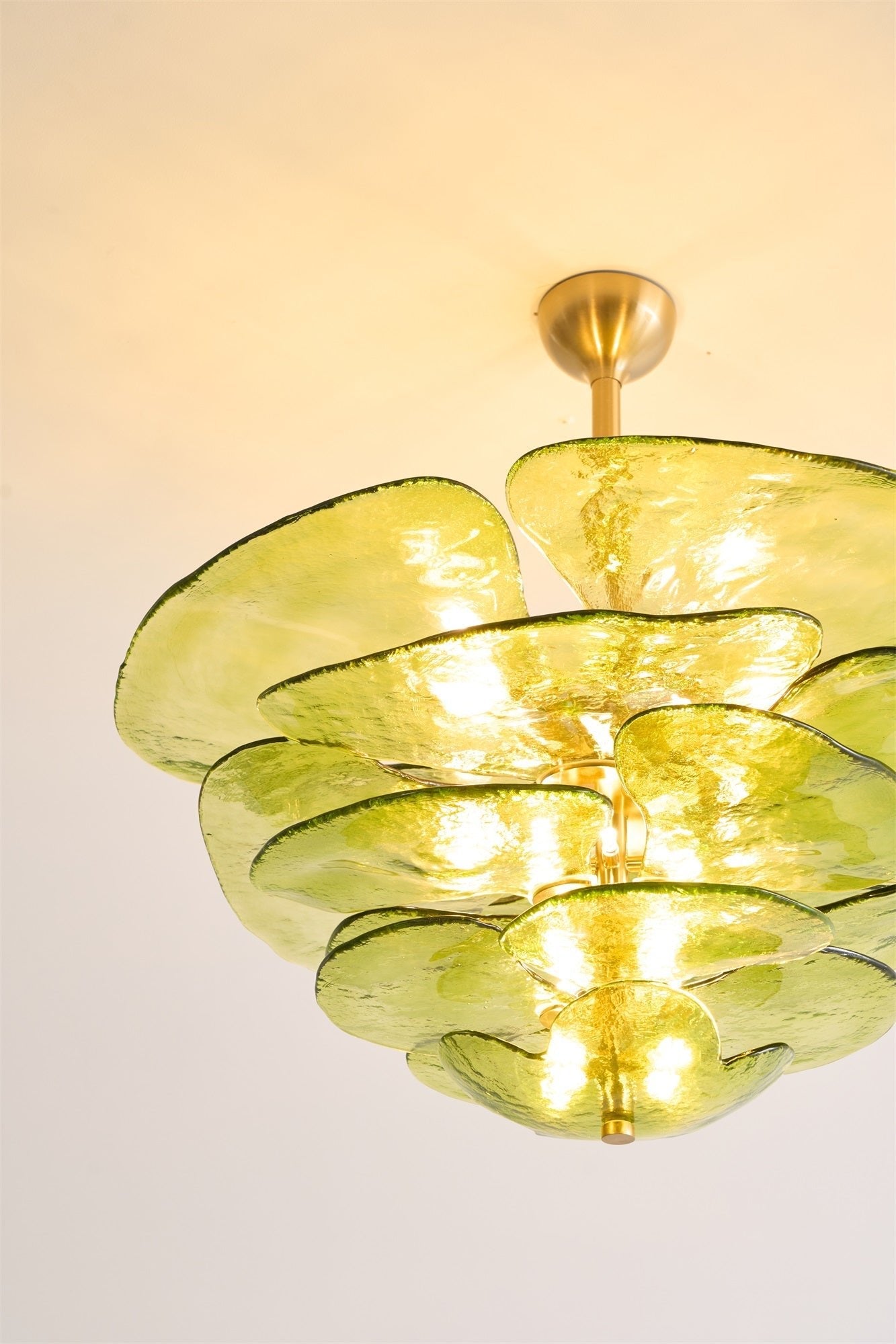 Petals Gold Murano Chandelier - YIOSI