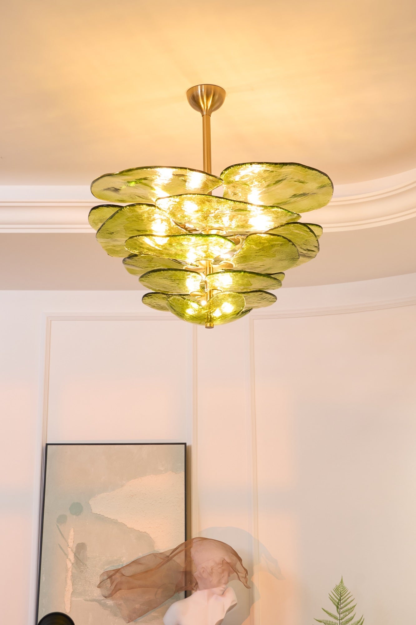 Petals Gold Murano Chandelier - YIOSI