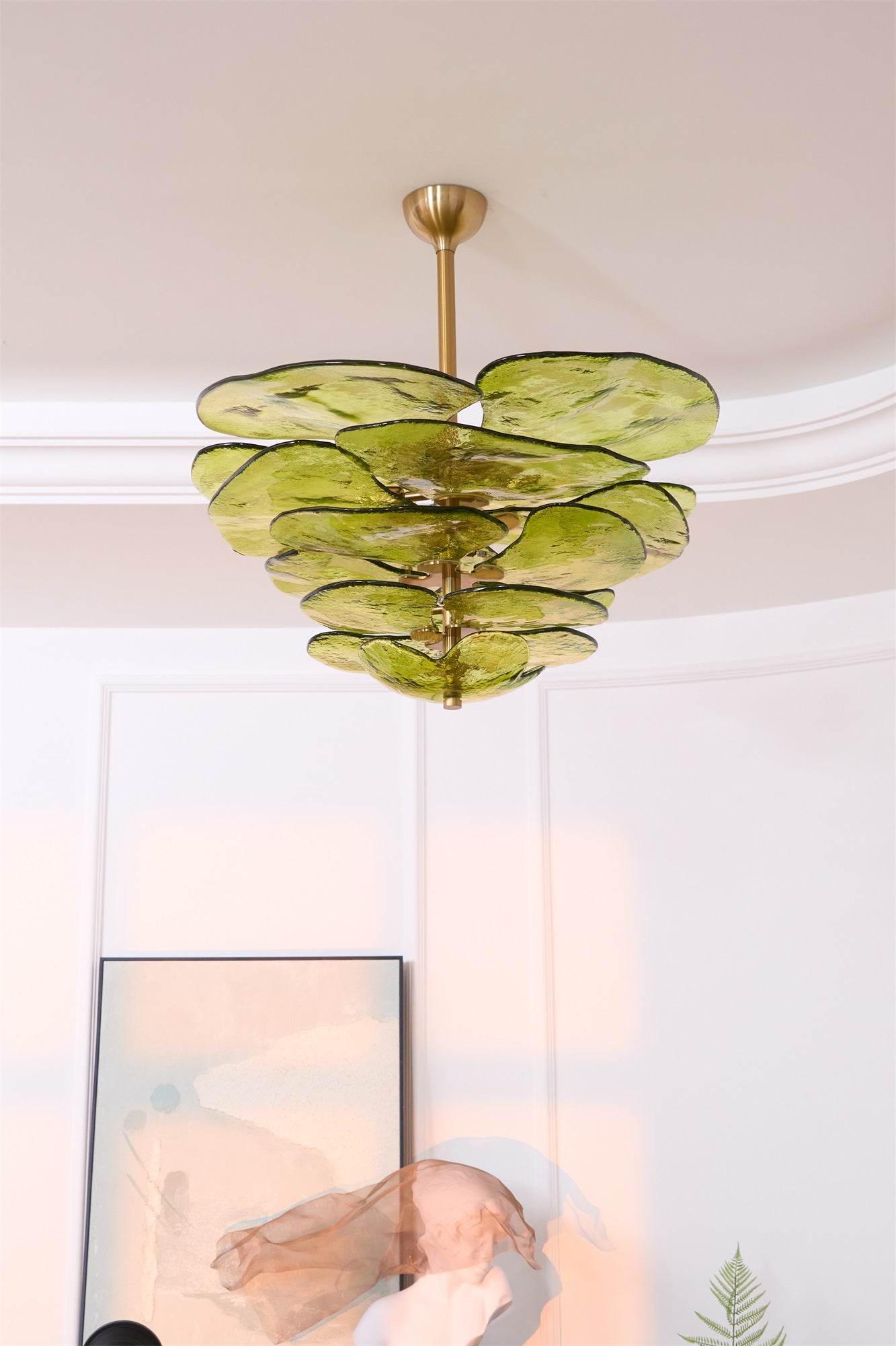 Petals Gold Murano Chandelier - YIOSI