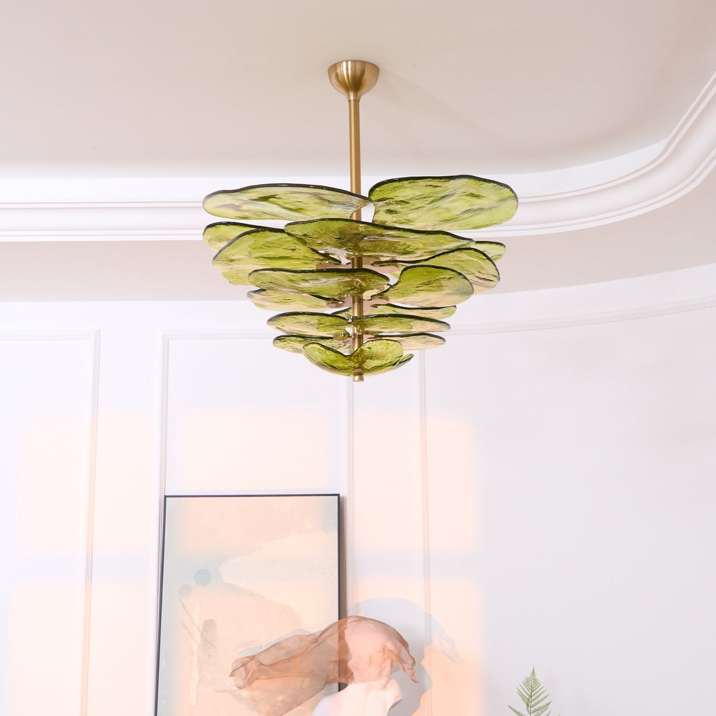 Petals Gold Murano Chandelier - YIOSI